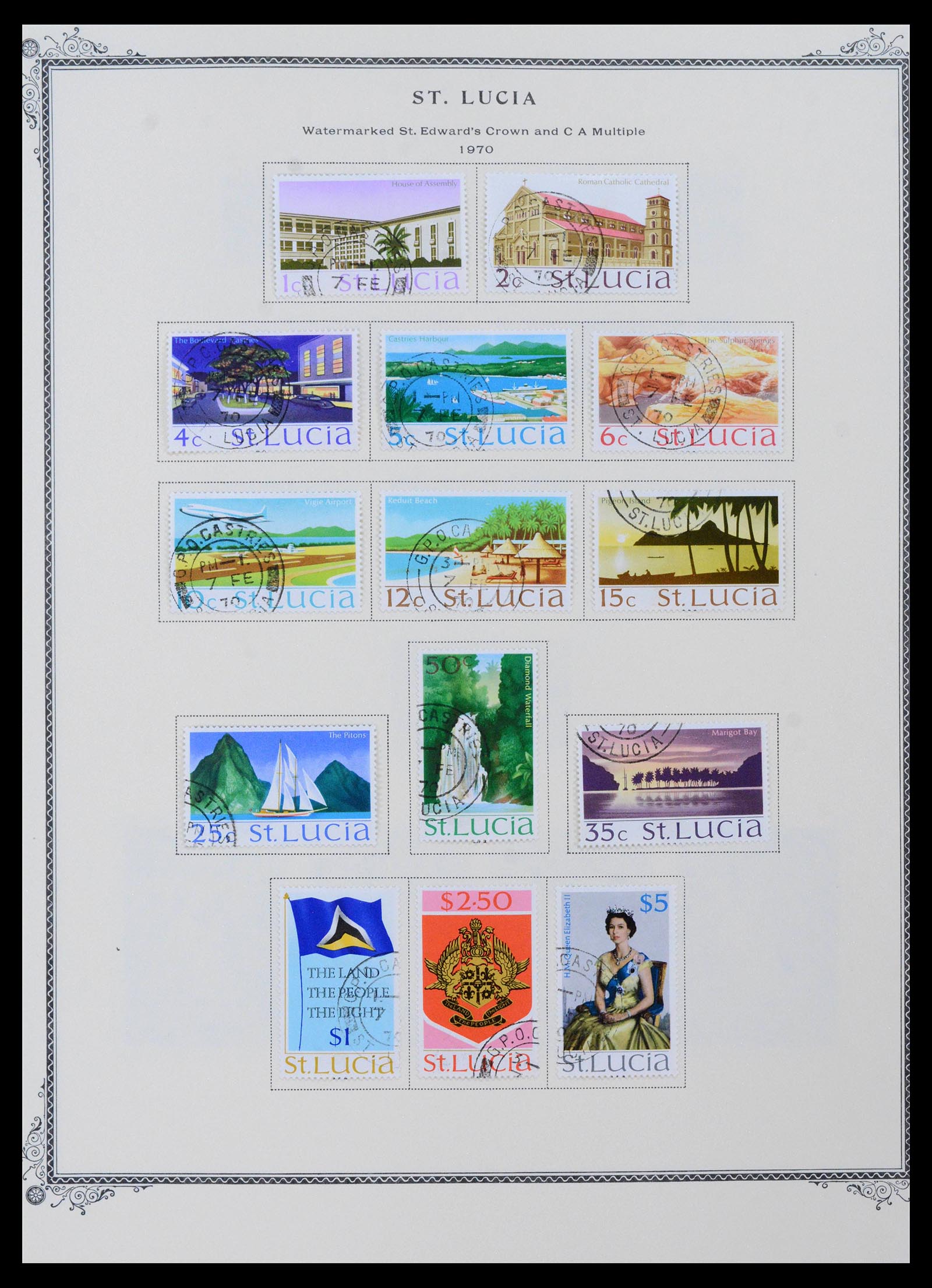 39019 0019 - Stamp collection 39019 St. Lucia 1860-1972.