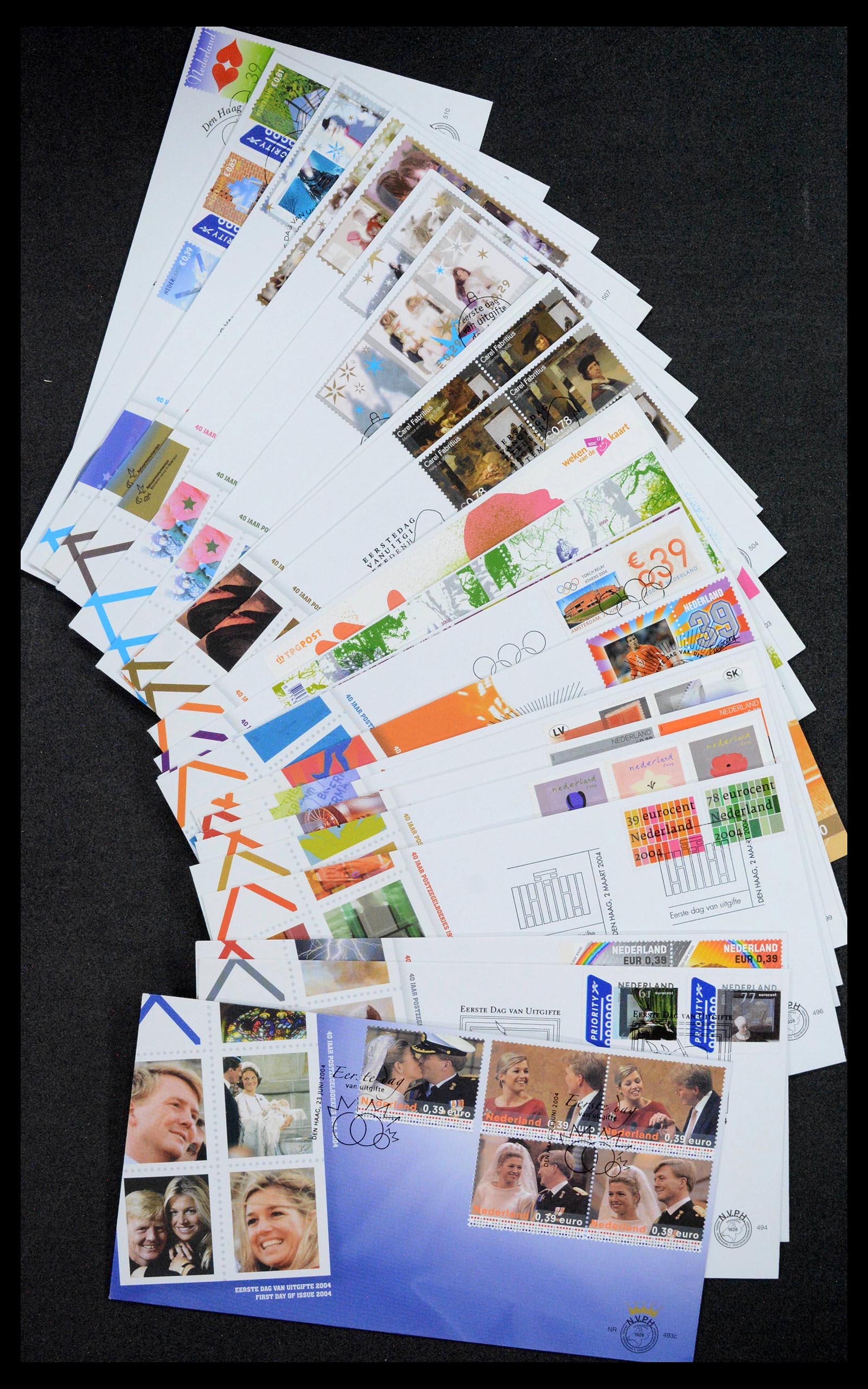 39048 0004 - Stamp collection 39048 Netherlands first day covers 2001-2014.