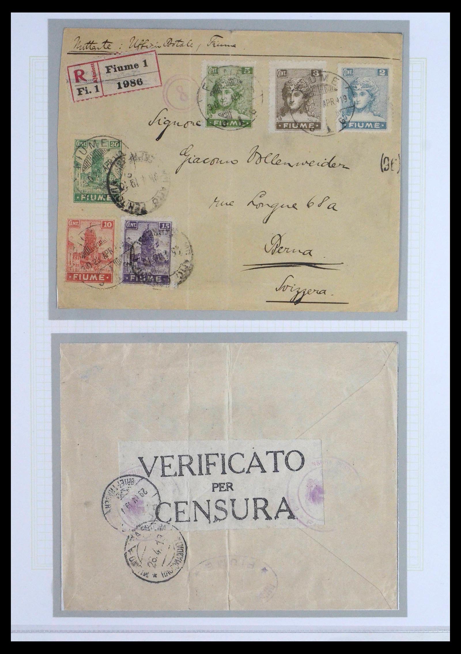 39095 0063 - Stamp collection 39095 Fiume cover collection 1834(!)-1945.