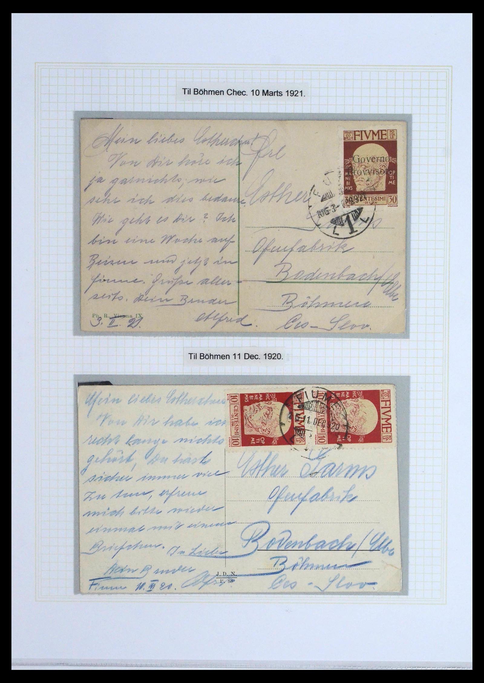 39095 0079 - Stamp collection 39095 Fiume cover collection 1834(!)-1945.