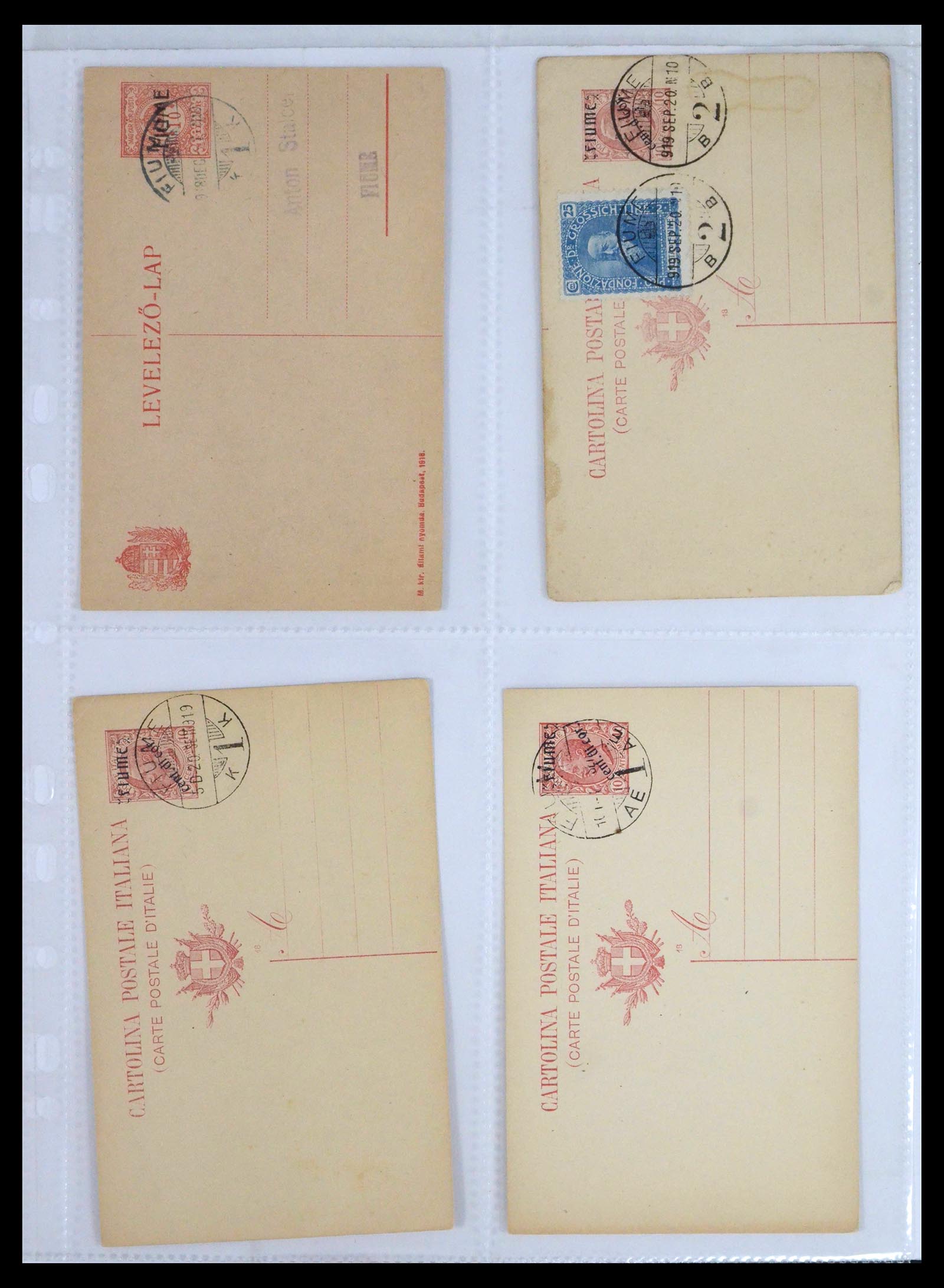 39095 0169 - Stamp collection 39095 Fiume cover collection 1834(!)-1945.