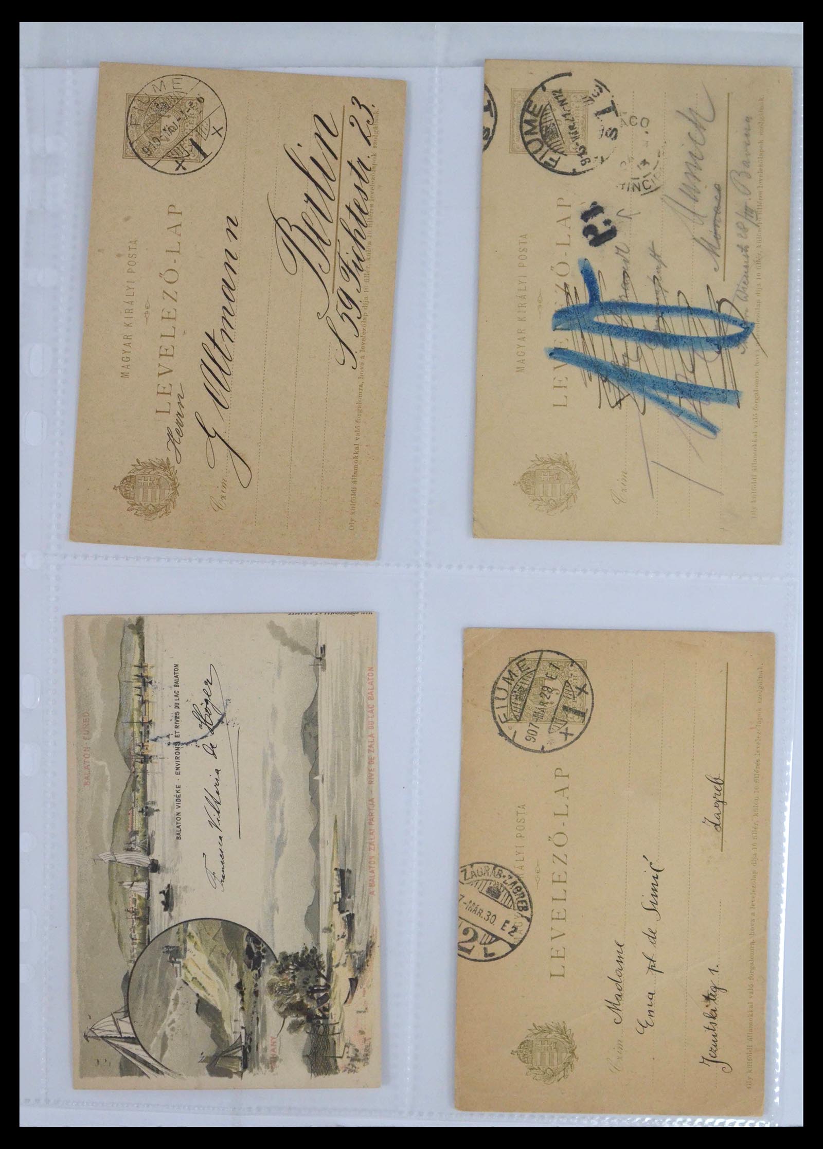 39095 0173 - Stamp collection 39095 Fiume cover collection 1834(!)-1945.