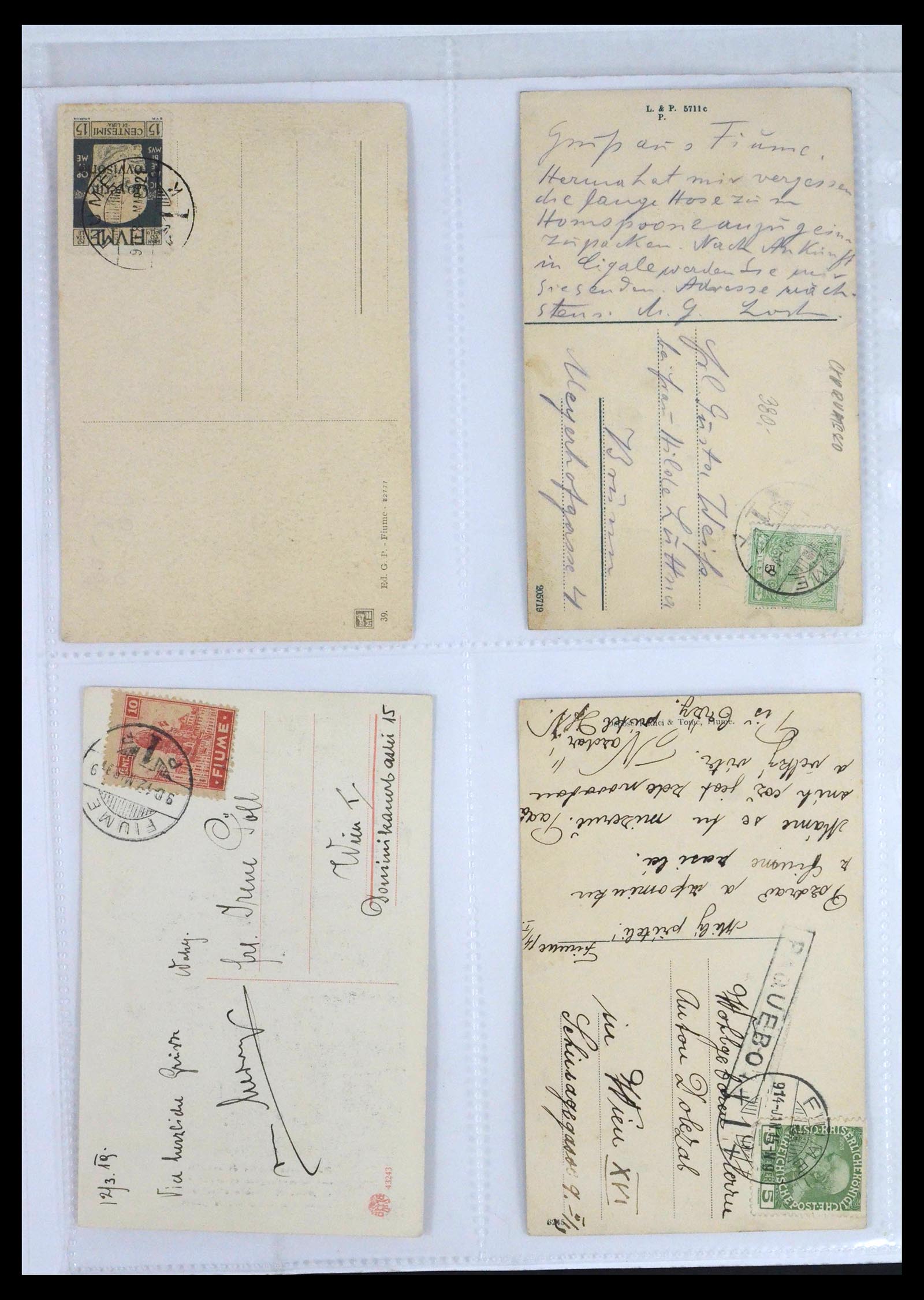 39095 0180 - Stamp collection 39095 Fiume cover collection 1834(!)-1945.