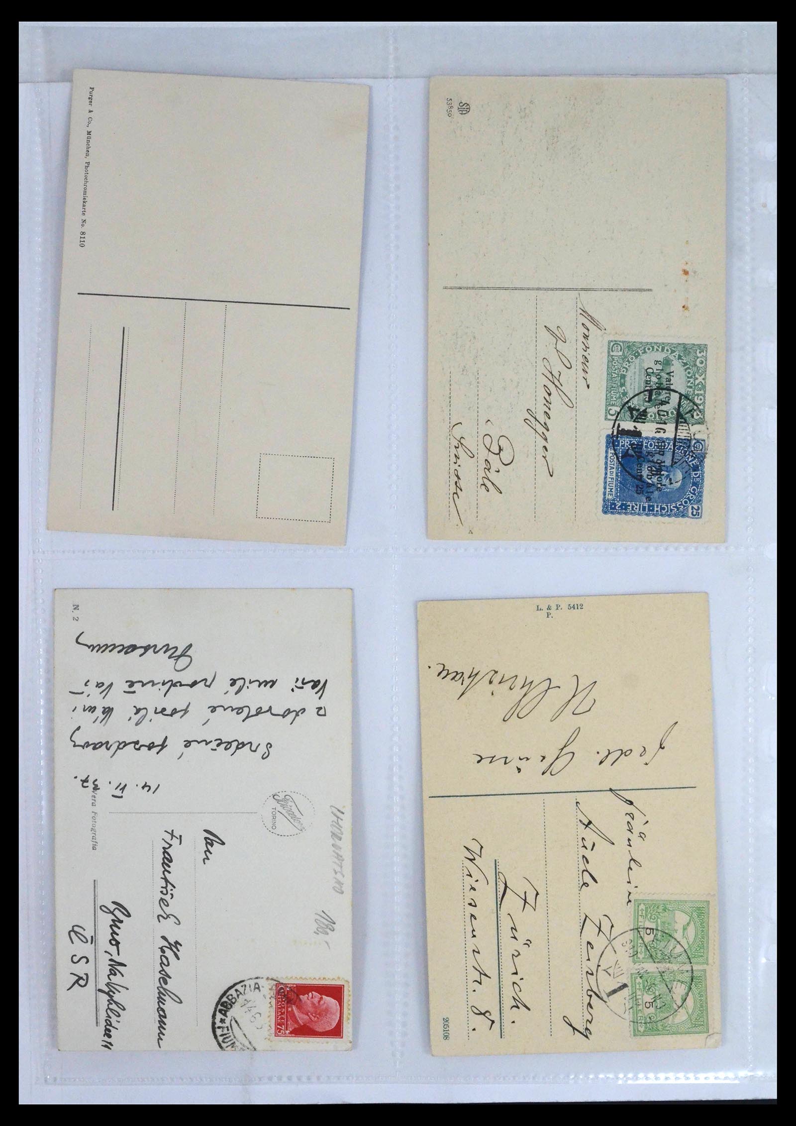 39095 0186 - Stamp collection 39095 Fiume cover collection 1834(!)-1945.