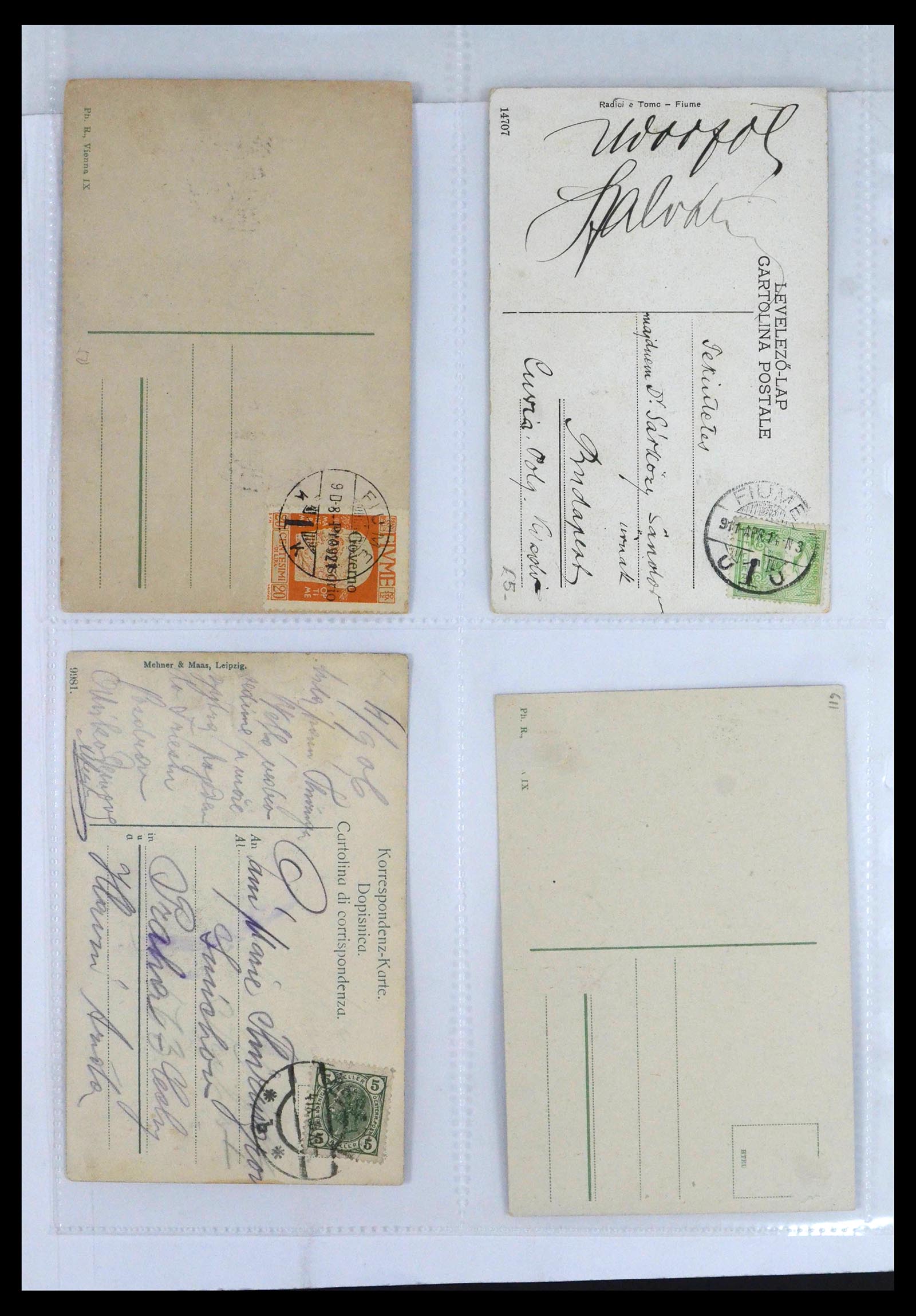 39095 0190 - Stamp collection 39095 Fiume cover collection 1834(!)-1945.