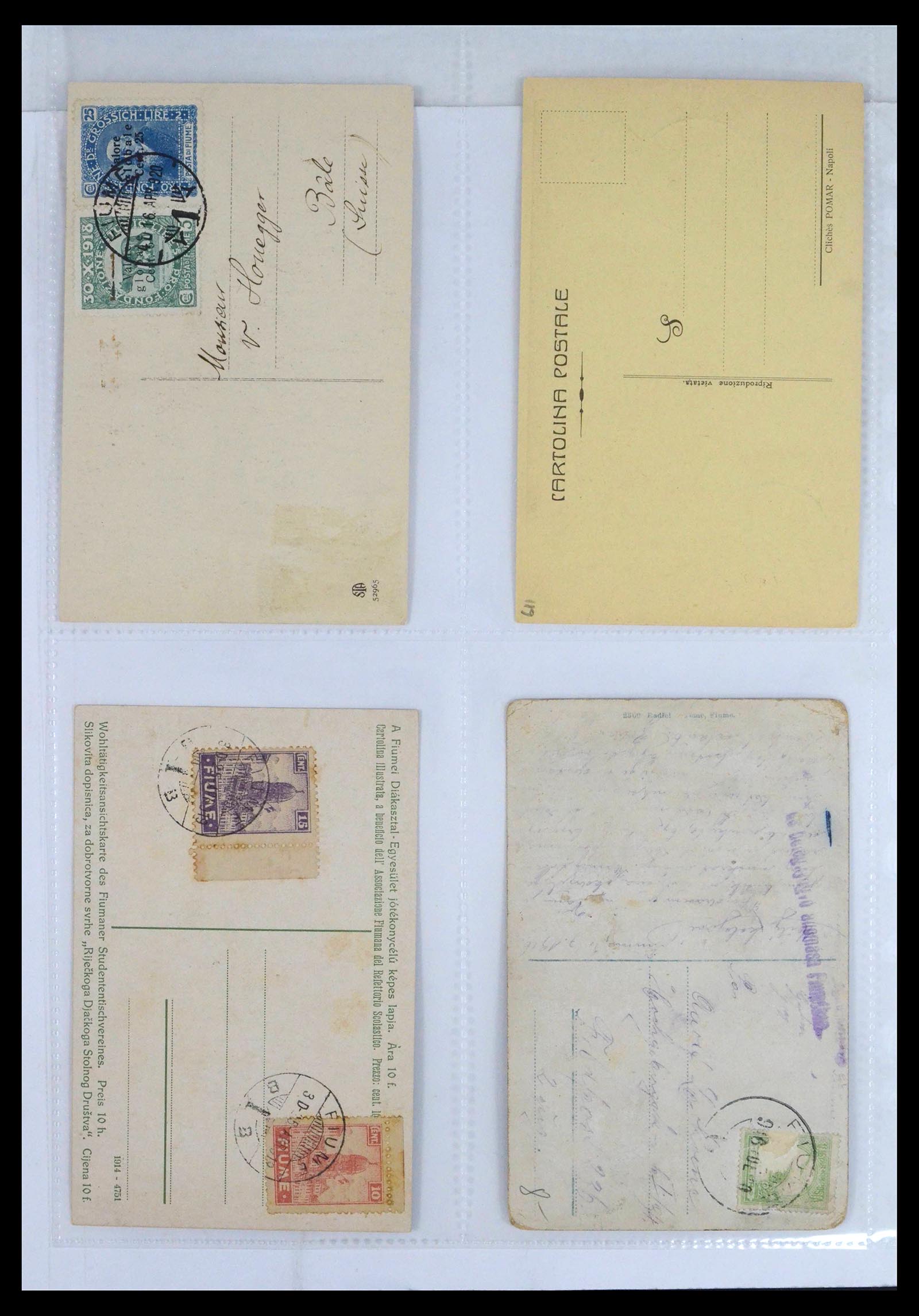 39095 0192 - Stamp collection 39095 Fiume cover collection 1834(!)-1945.