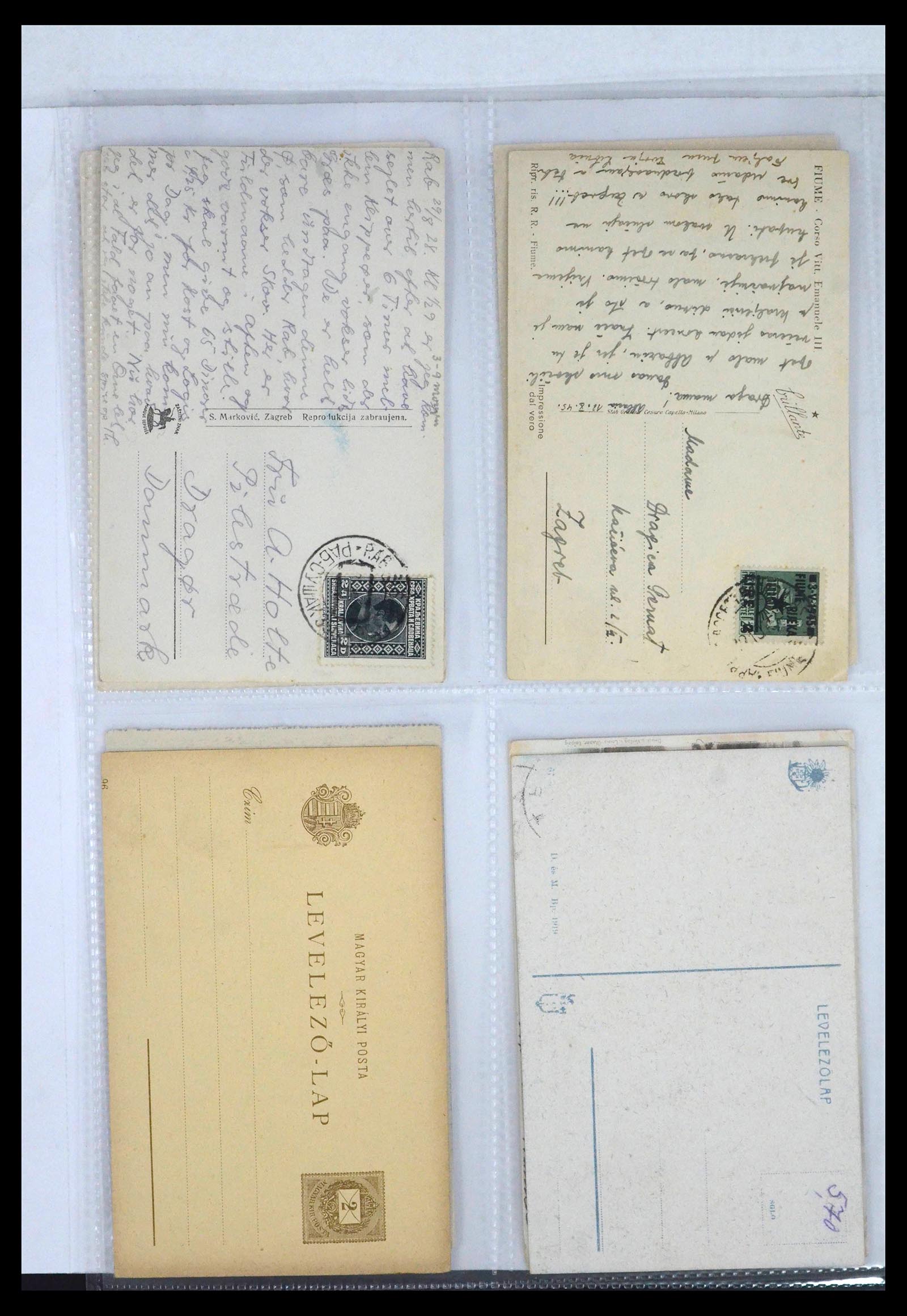 39095 0200 - Stamp collection 39095 Fiume cover collection 1834(!)-1945.