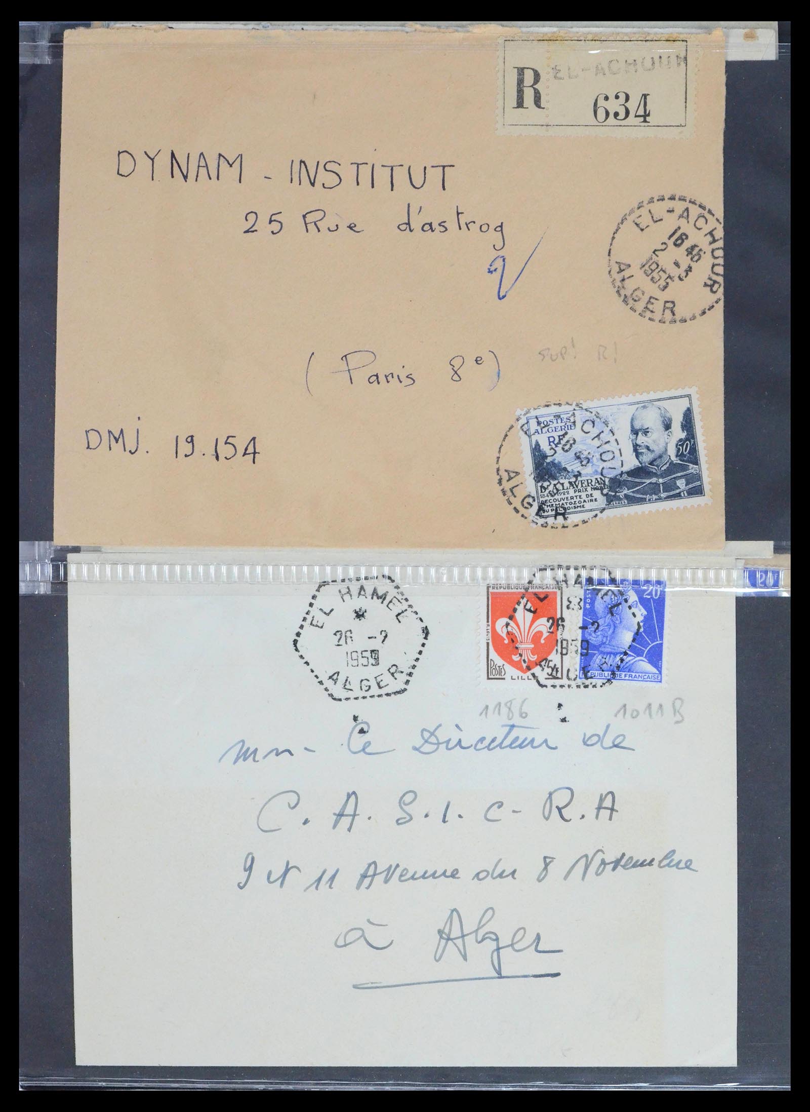 39113 0008 - Stamp collection 39113 Algeria old covers 1954-1961.