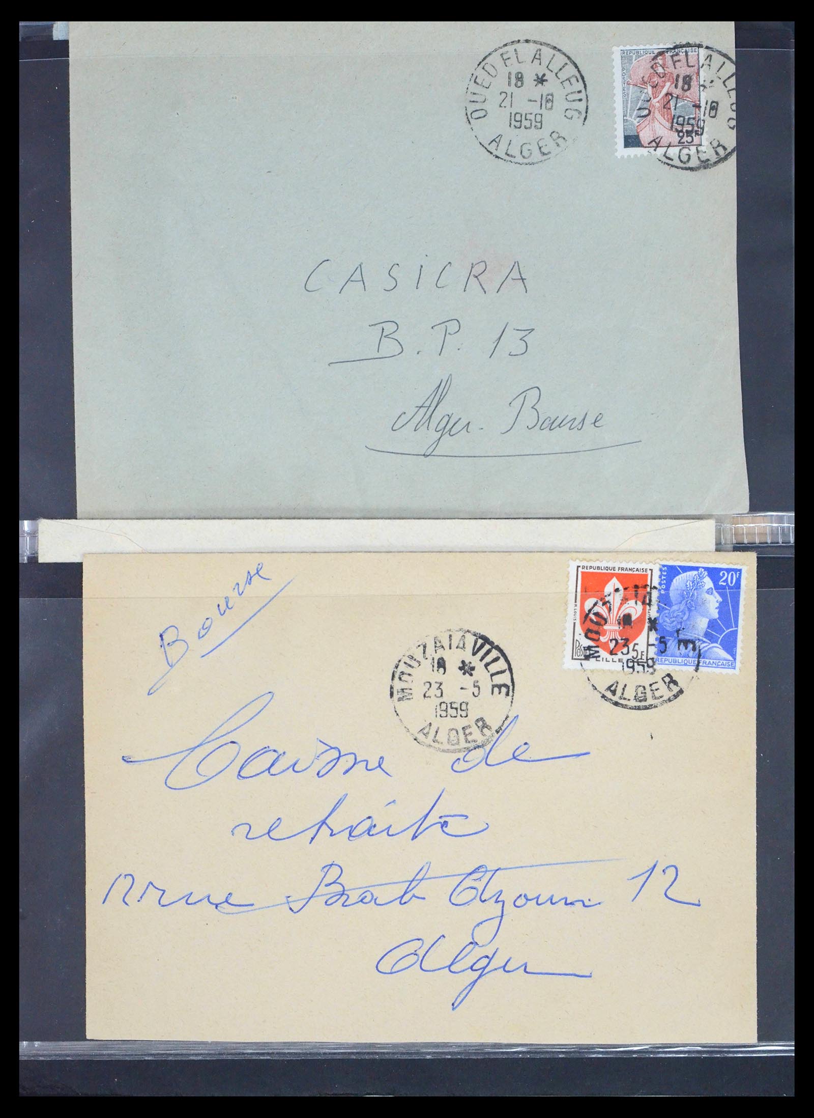 39113 0009 - Stamp collection 39113 Algeria old covers 1954-1961.