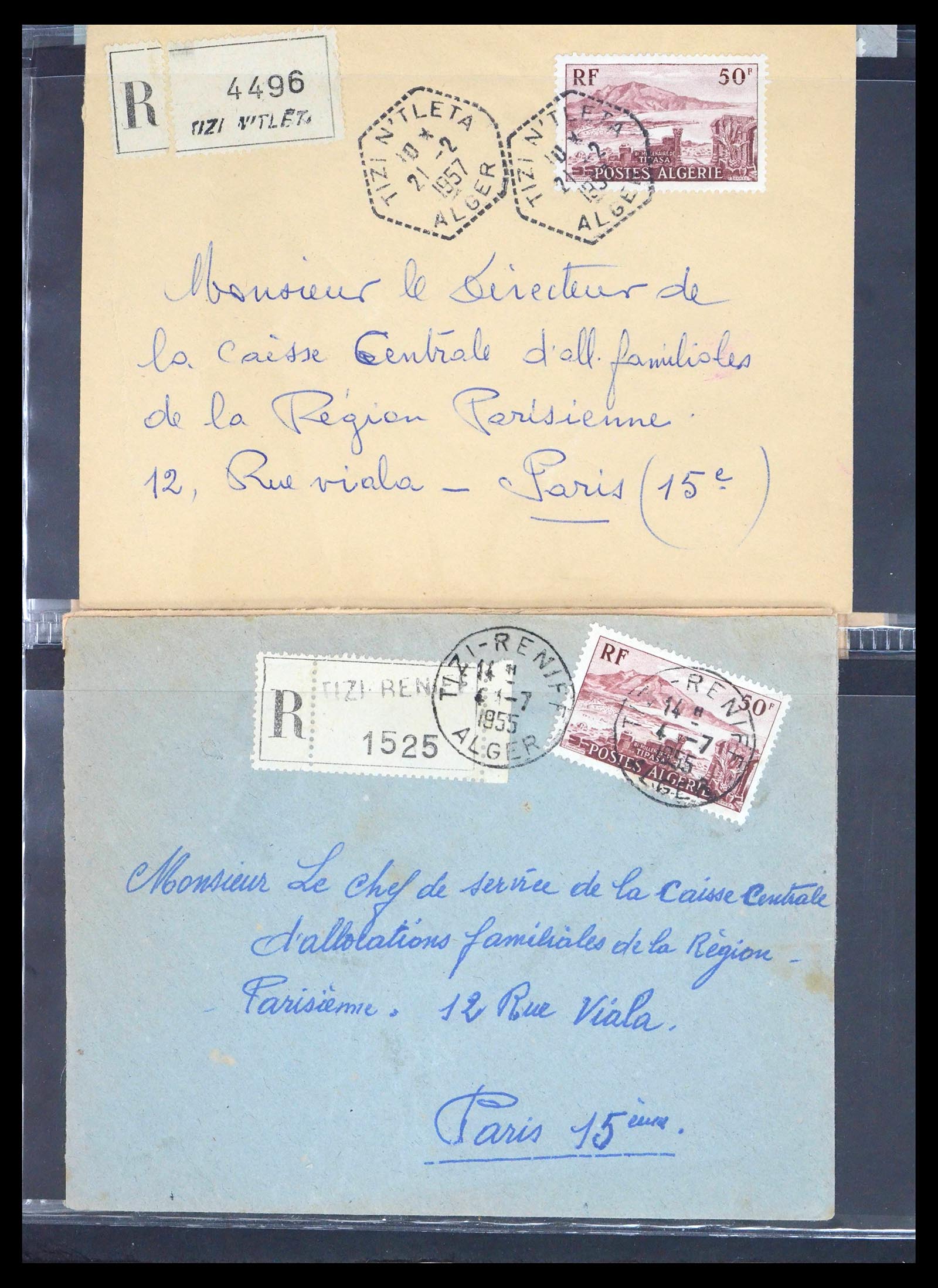 39113 0011 - Stamp collection 39113 Algeria old covers 1954-1961.