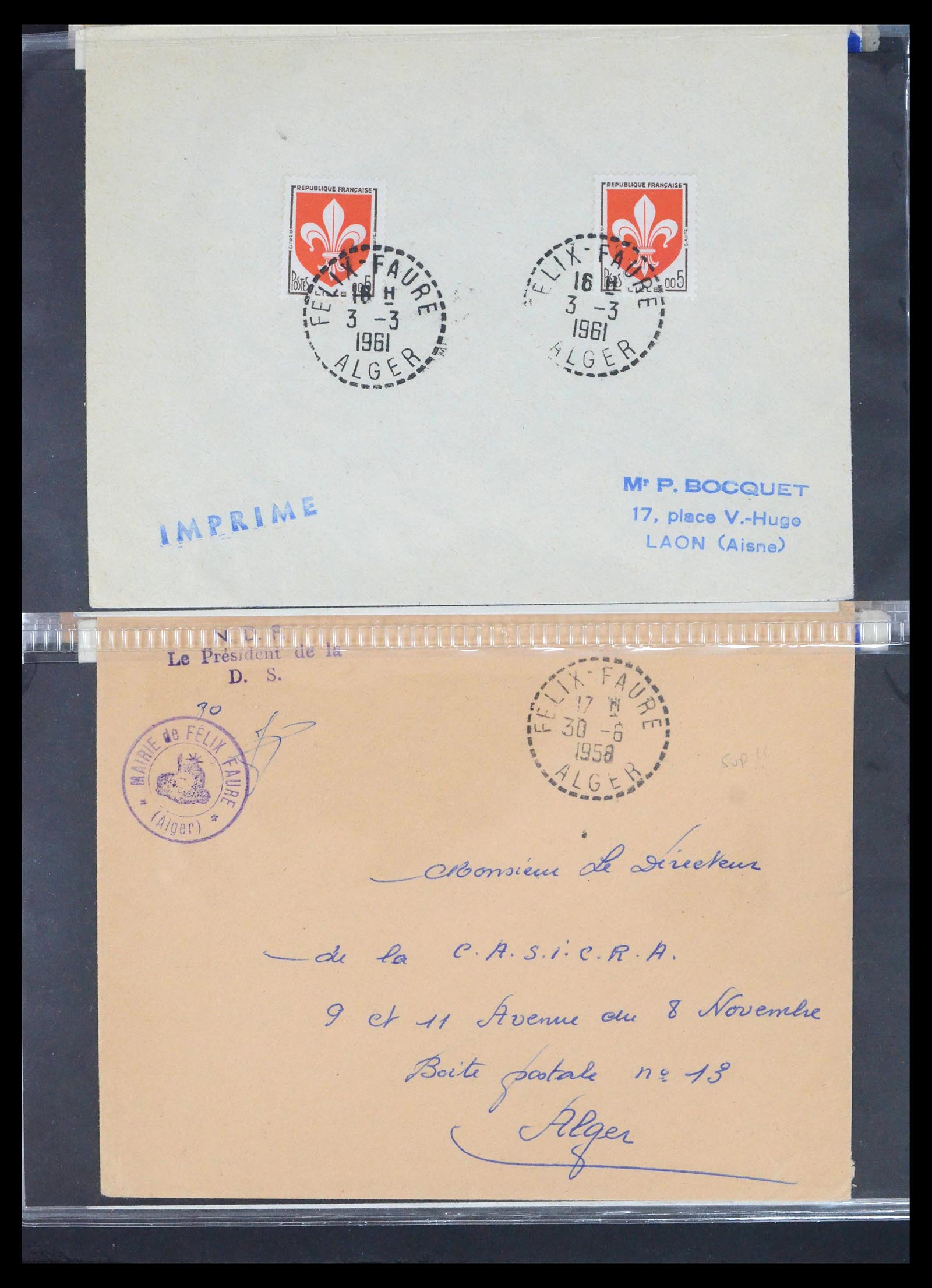 39113 0020 - Stamp collection 39113 Algeria old covers 1954-1961.