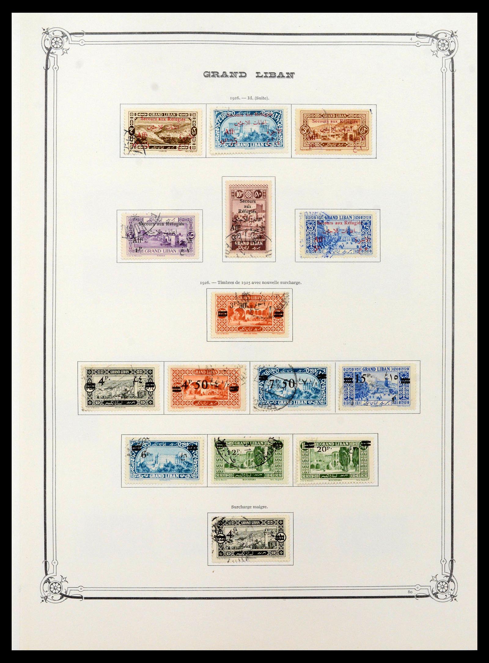 39123 0005 - Stamp collection 39123 Lebanon 1869-1945.