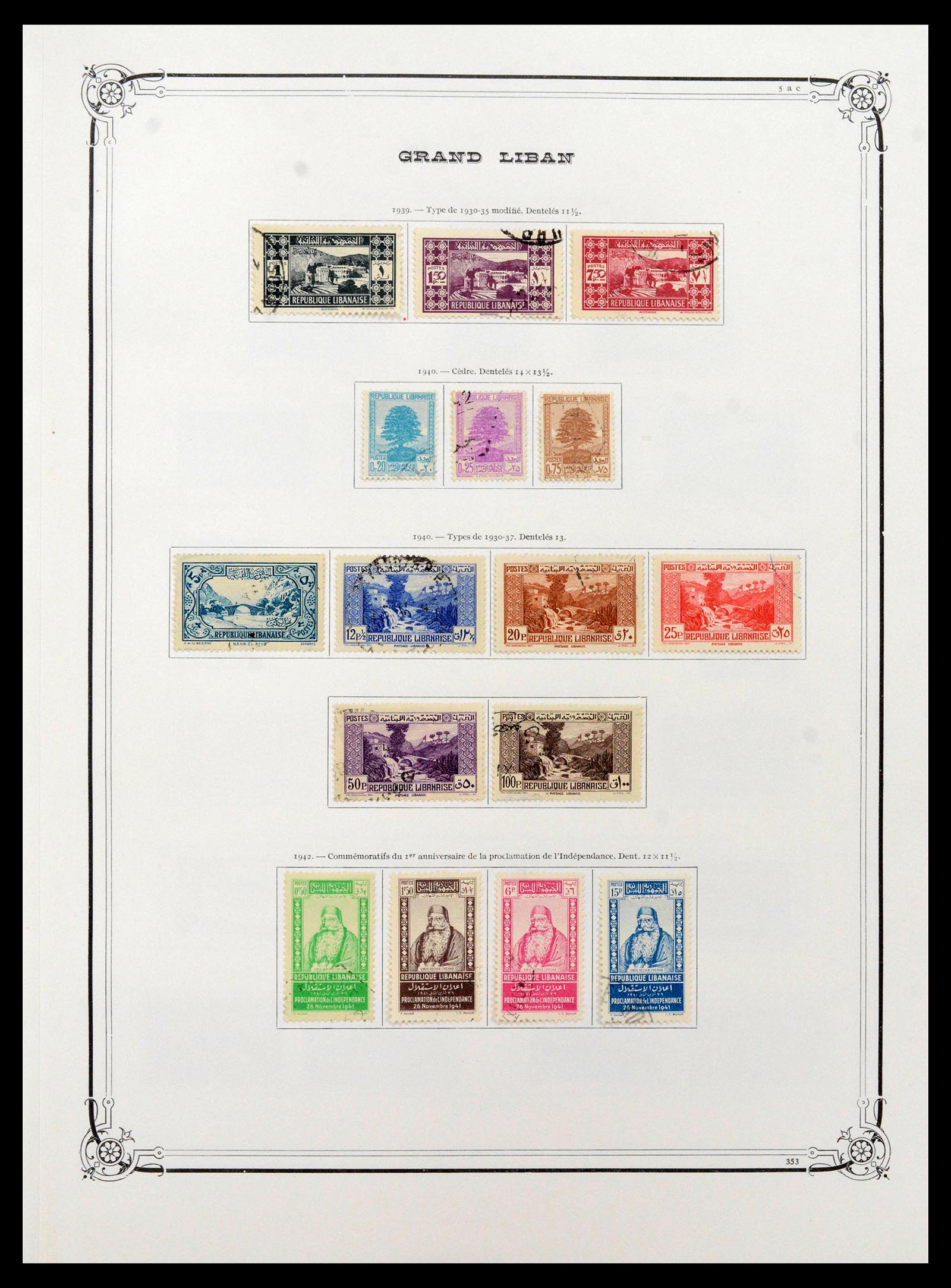 39123 0010 - Stamp collection 39123 Lebanon 1869-1945.