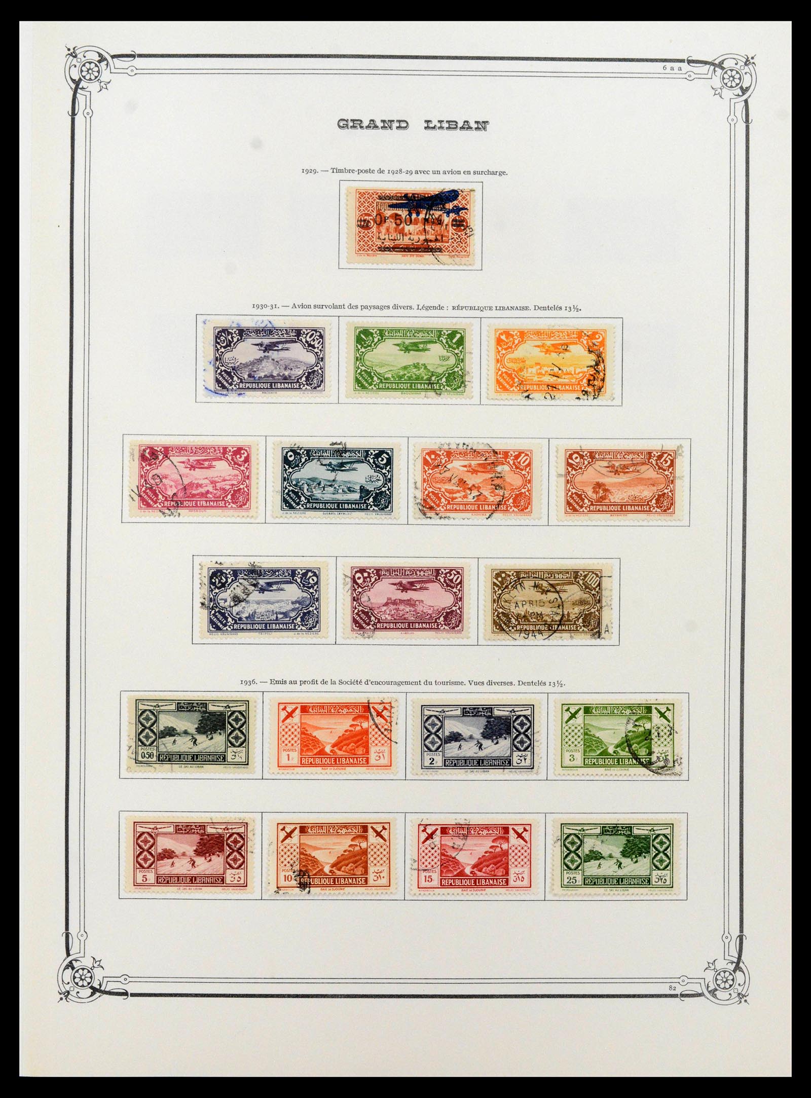 39123 0014 - Stamp collection 39123 Lebanon 1869-1945.