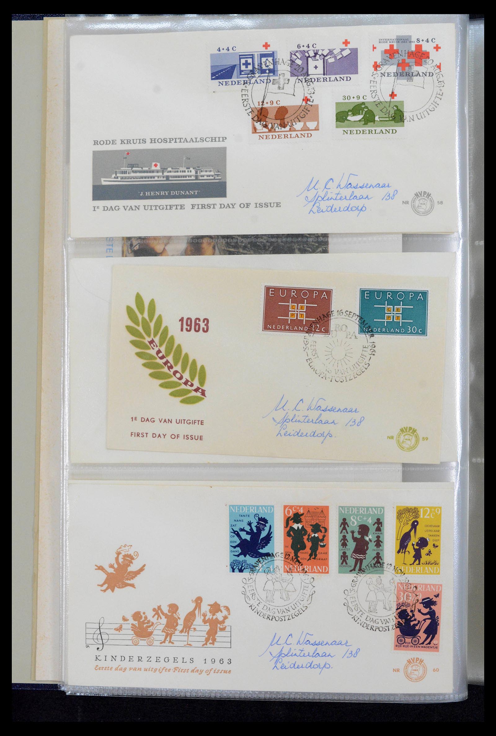 39132 0010 - Postzegelverzameling 39132 Nederland FDC's 1963-2017.