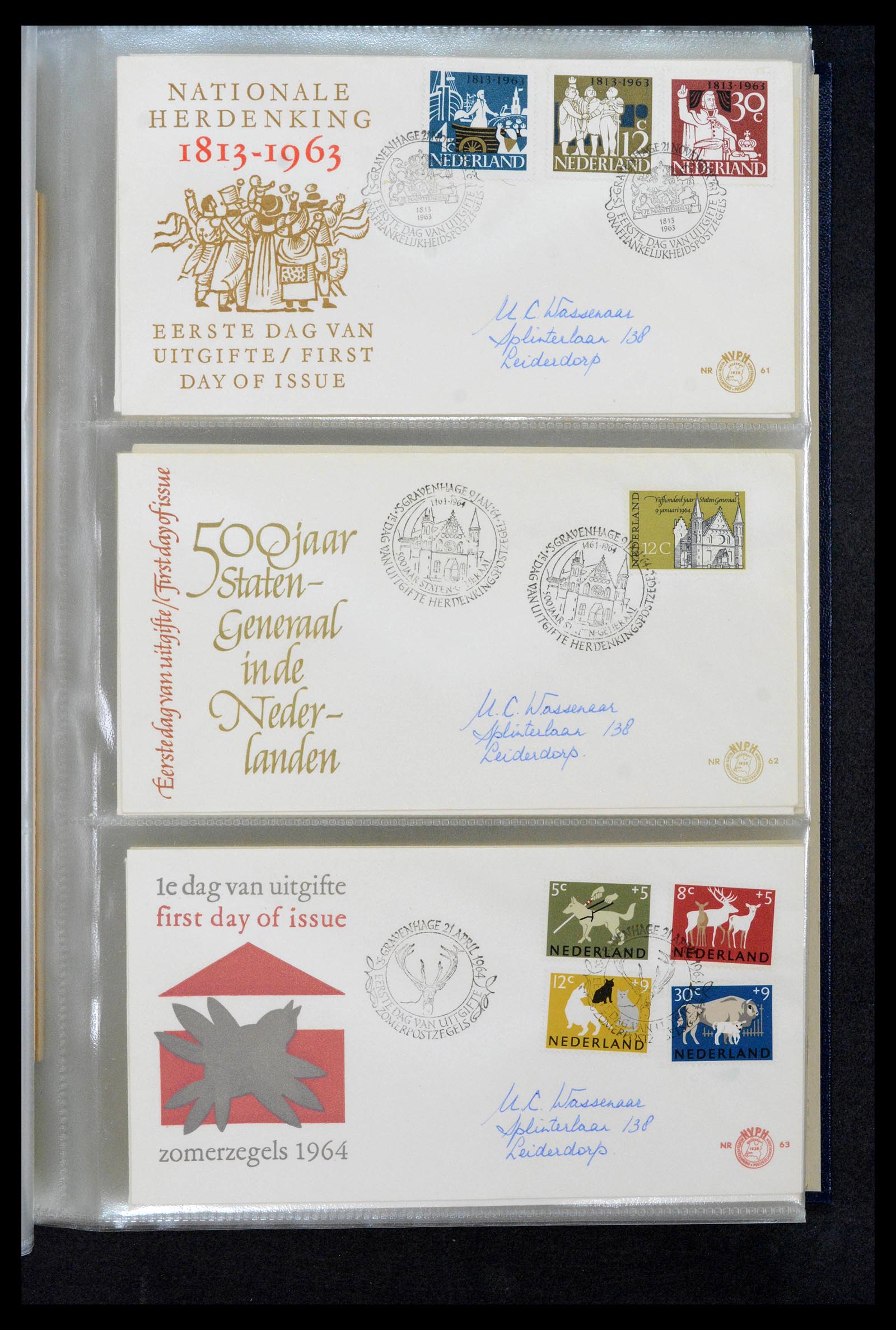 39132 0011 - Postzegelverzameling 39132 Nederland FDC's 1963-2017.