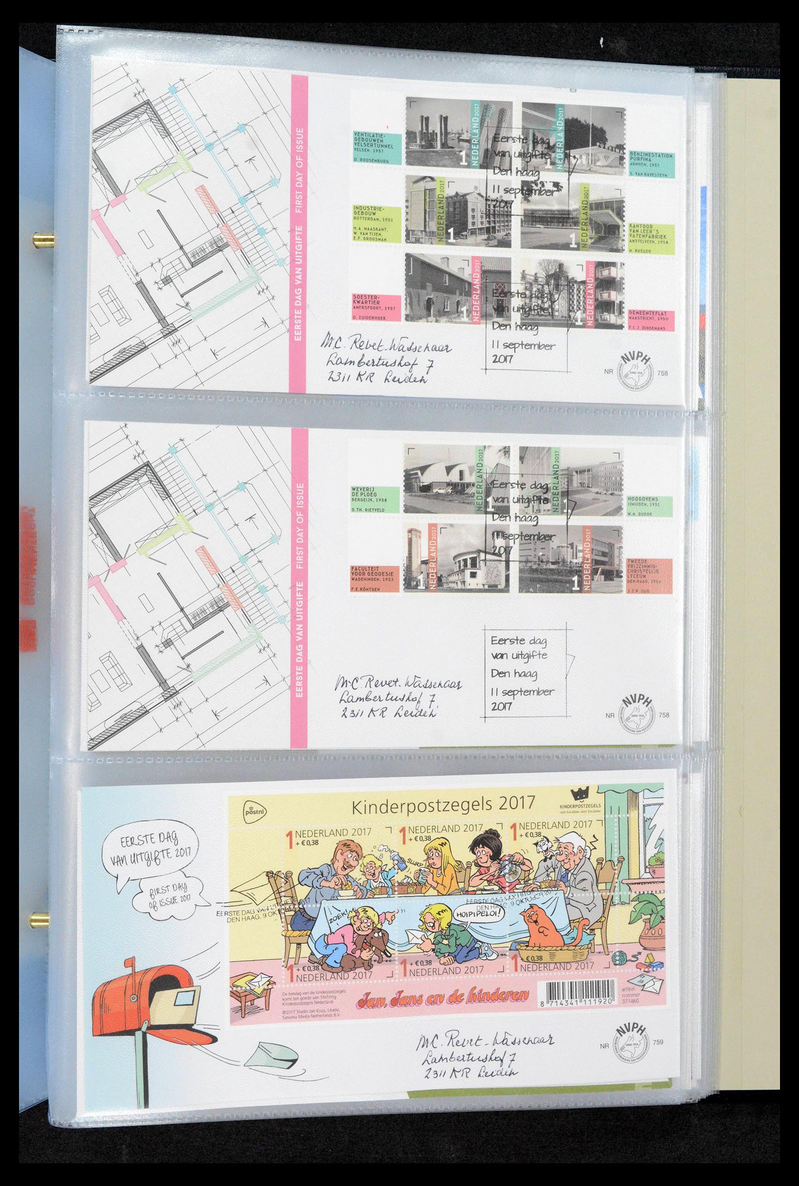 39132 0306 - Postzegelverzameling 39132 Nederland FDC's 1963-2017.