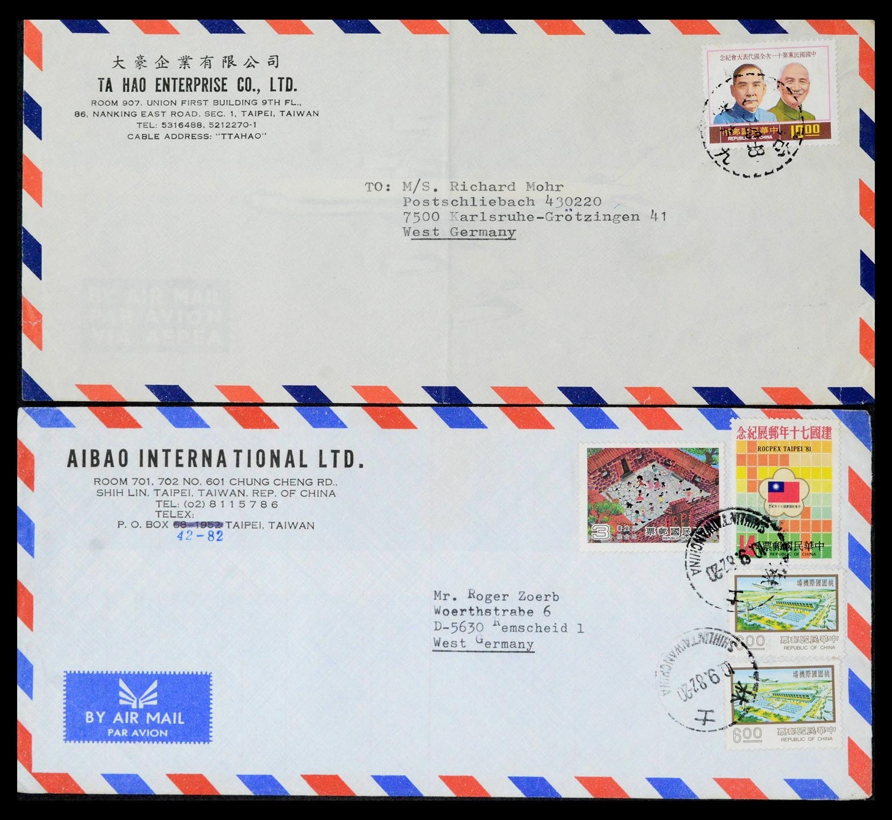 39206 0008 - Stamp collection 39206 China and Taiwan covers 1946-1985.