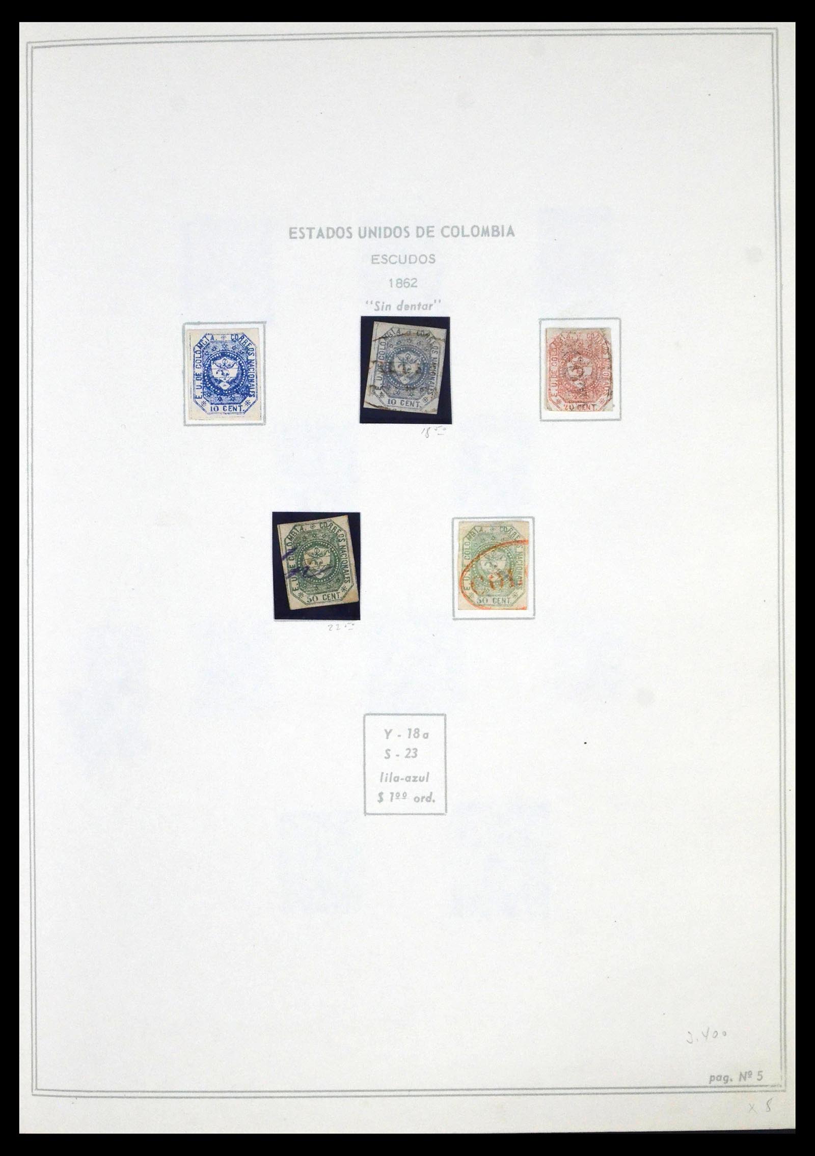 39220 0004 - Stamp collection 39220 Colombia 1868-1992.