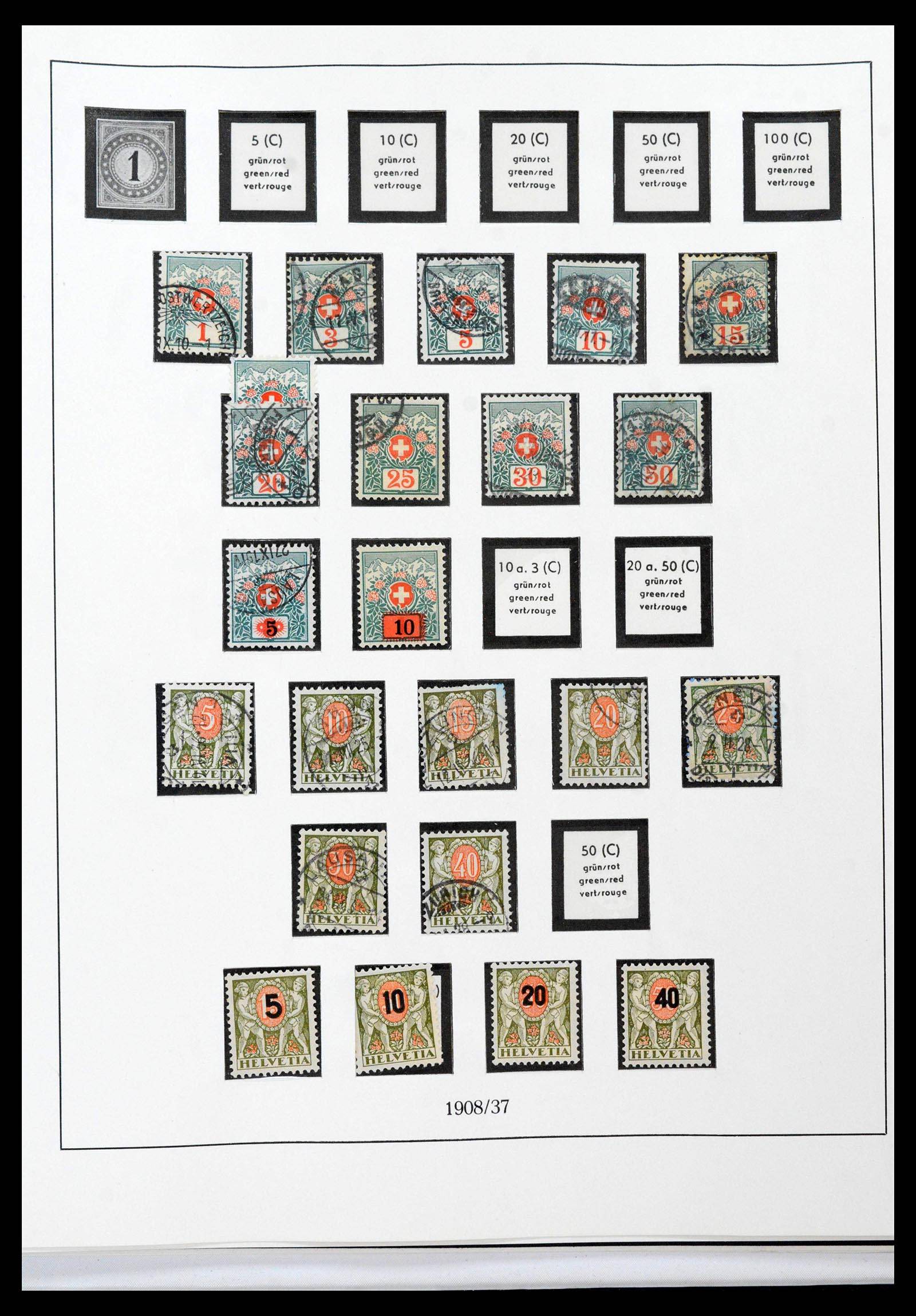 39235 0078 - Stamp collection 39235 Switzerland 1843-1960.