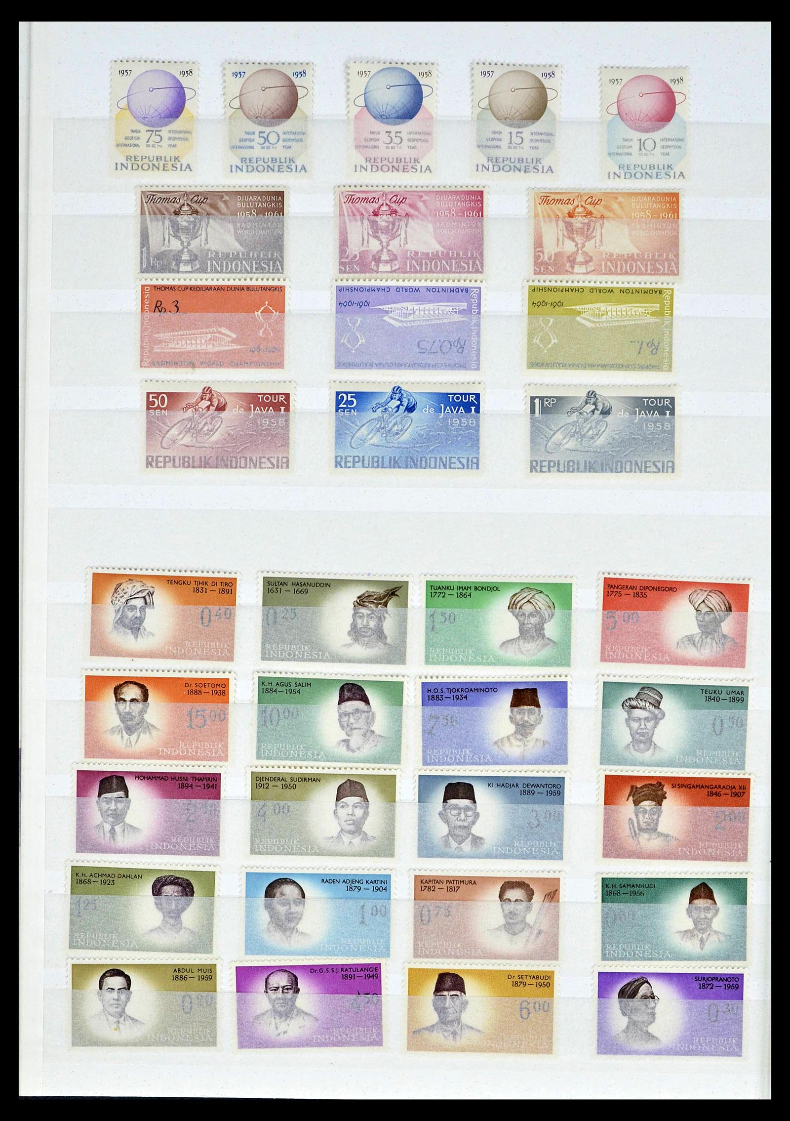 39244 0004 - Postzegelverzameling 39244 Indonesië 1950-2003.