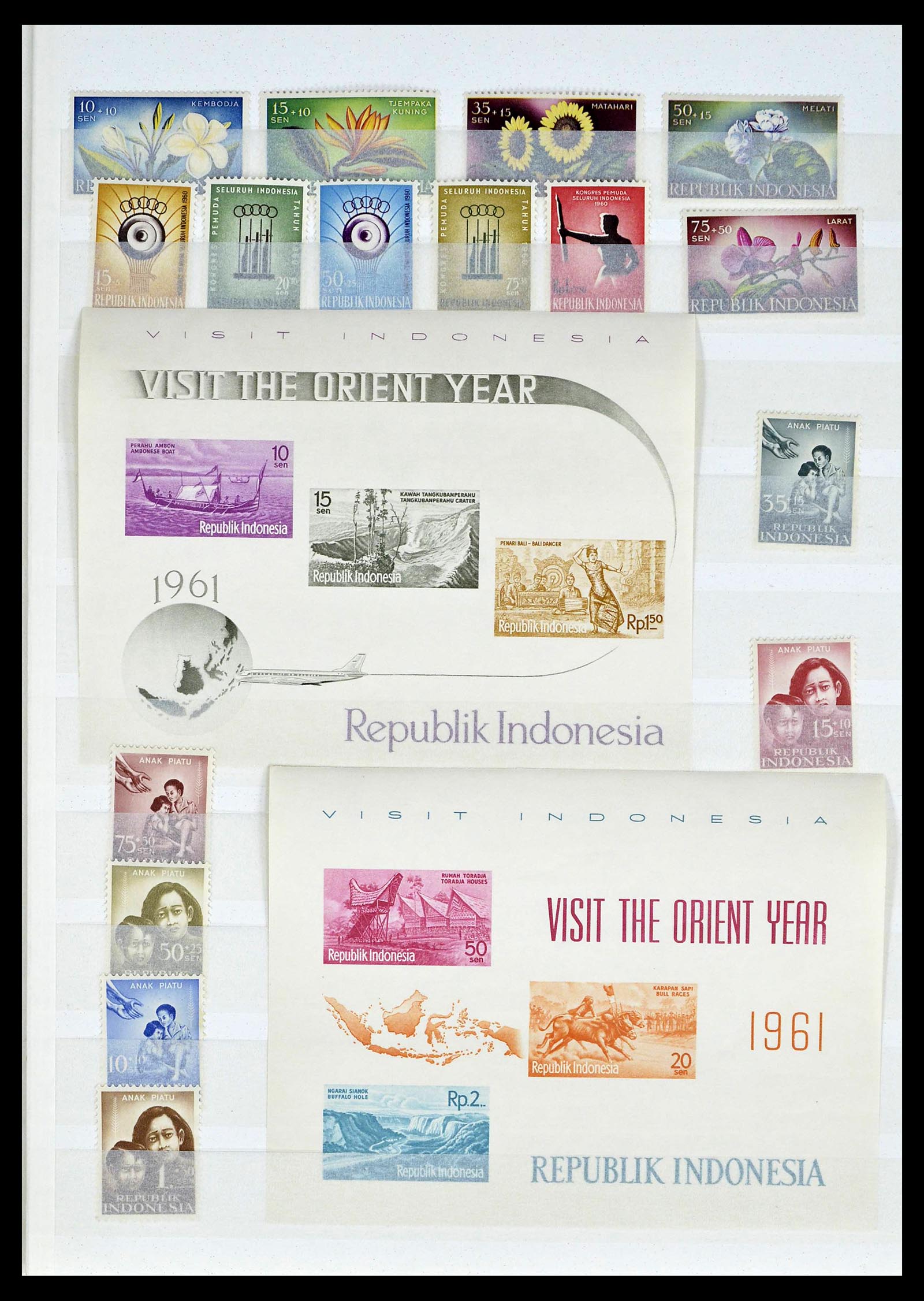 39244 0006 - Postzegelverzameling 39244 Indonesië 1950-2003.
