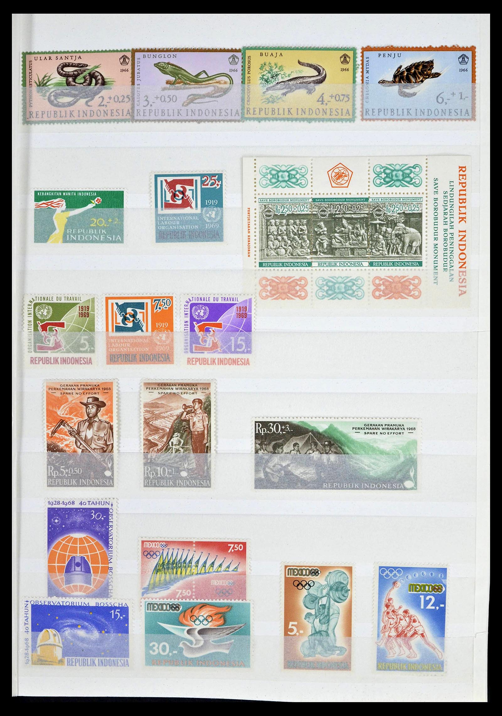 39244 0016 - Postzegelverzameling 39244 Indonesië 1950-2003.