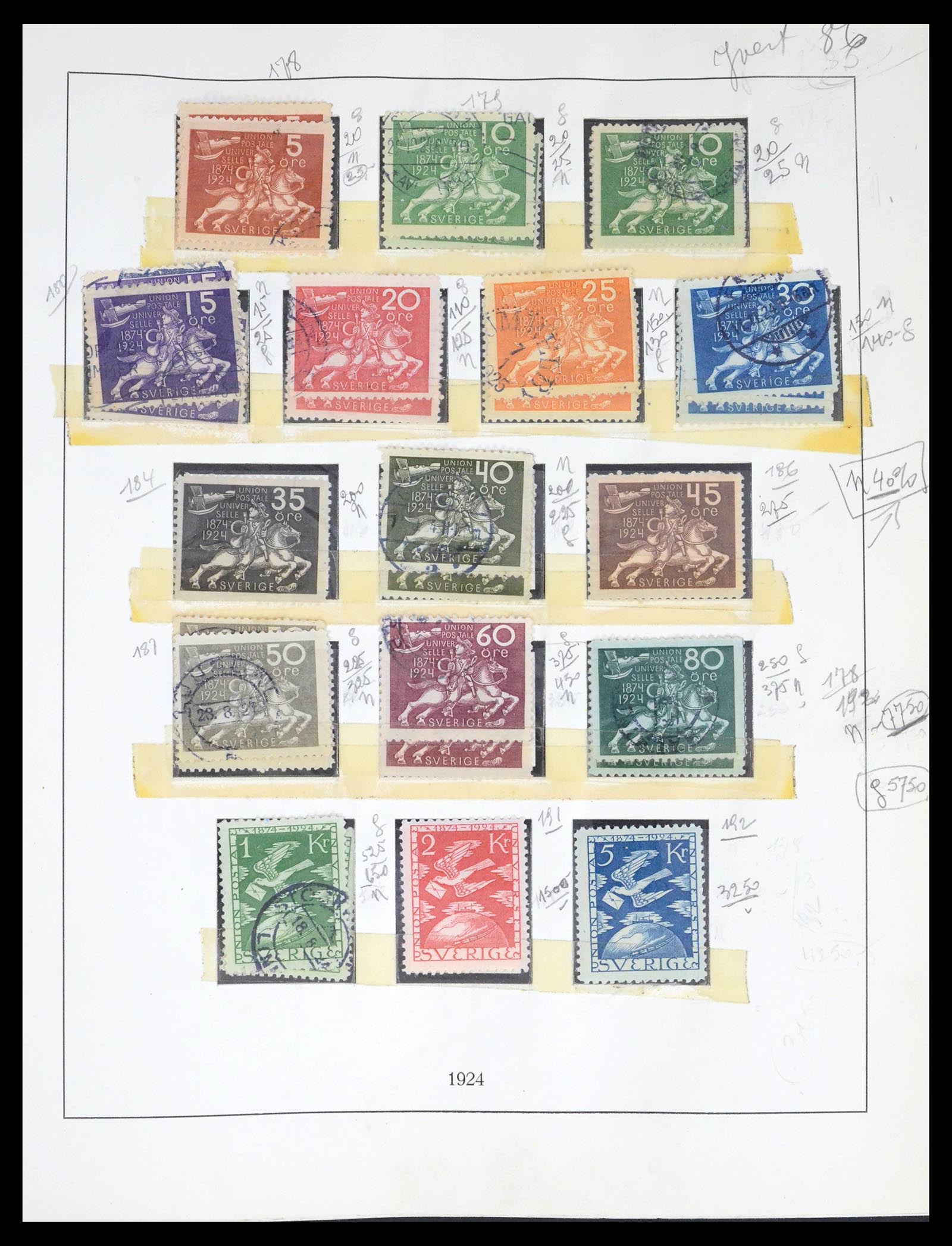 39264 0017 - Stamp collection 39264 Sweden 1855-1984.