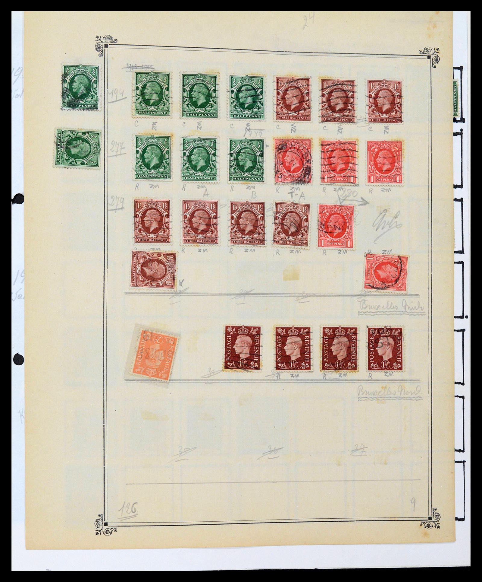 39266 0031 - Postzegelverzameling 39266 Engeland stempels 1880-1930.