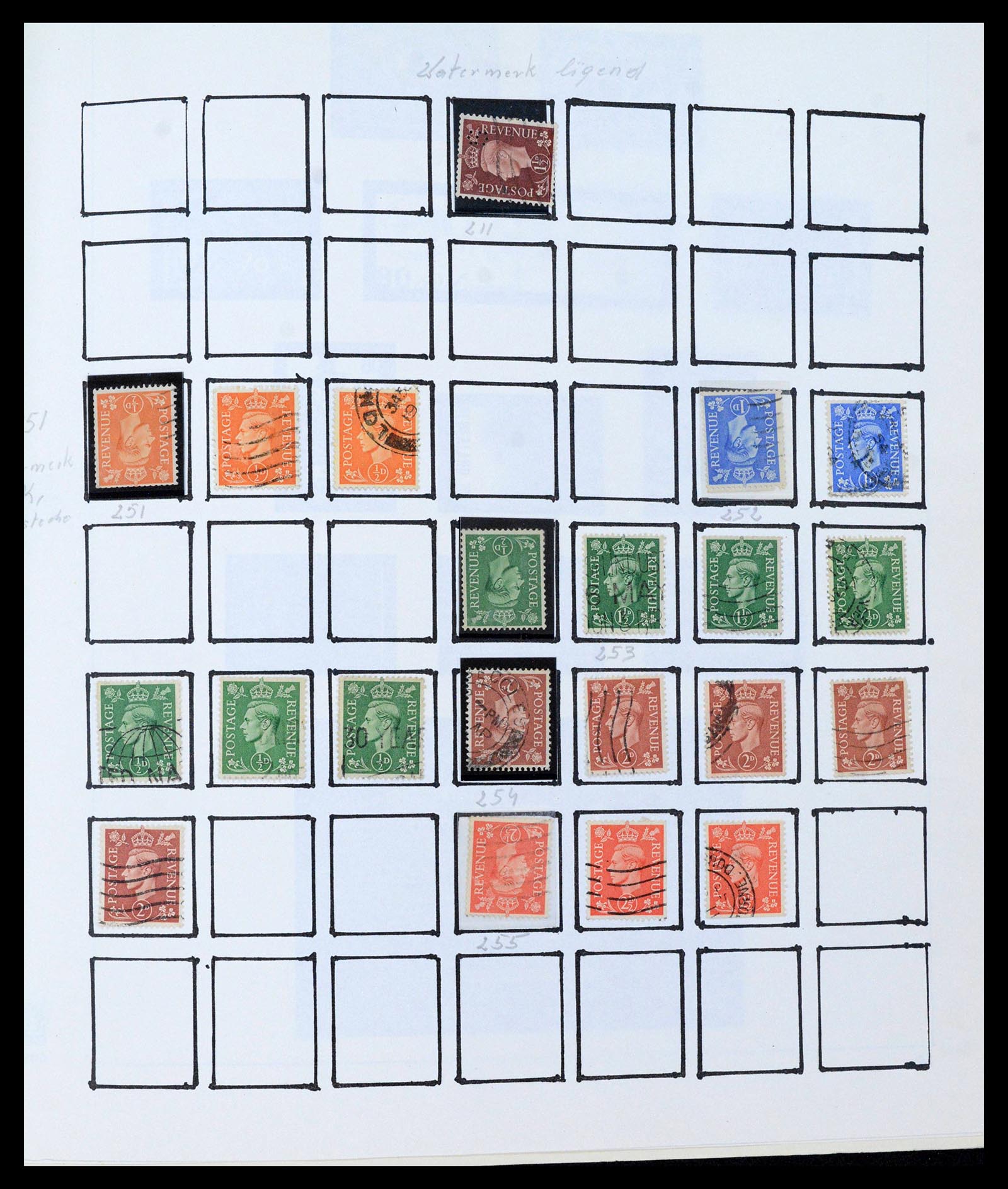 39266 0034 - Postzegelverzameling 39266 Engeland stempels 1880-1930.