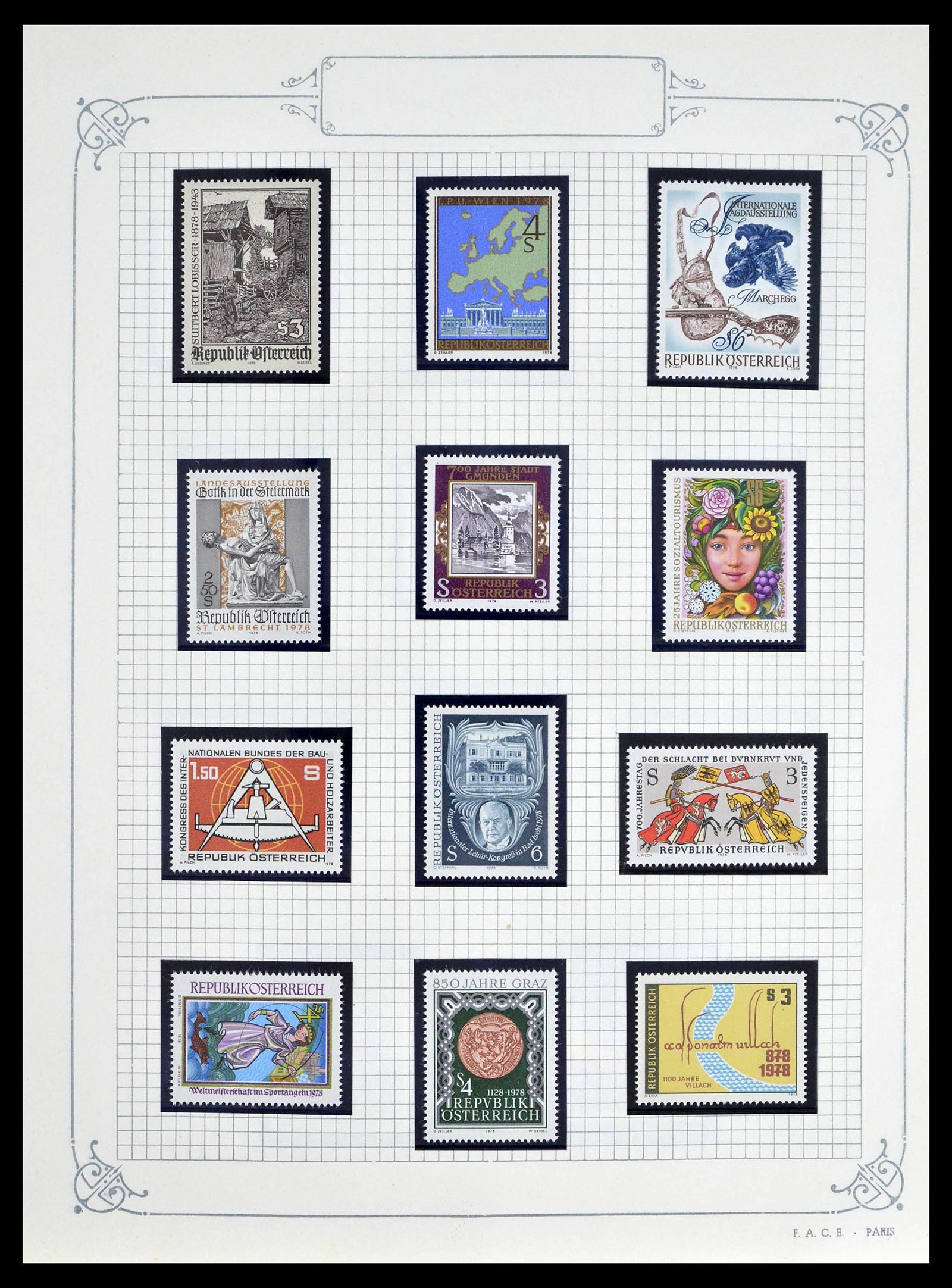 39276 0102 - Stamp collection 39276 Austria and territories 1850-1979.