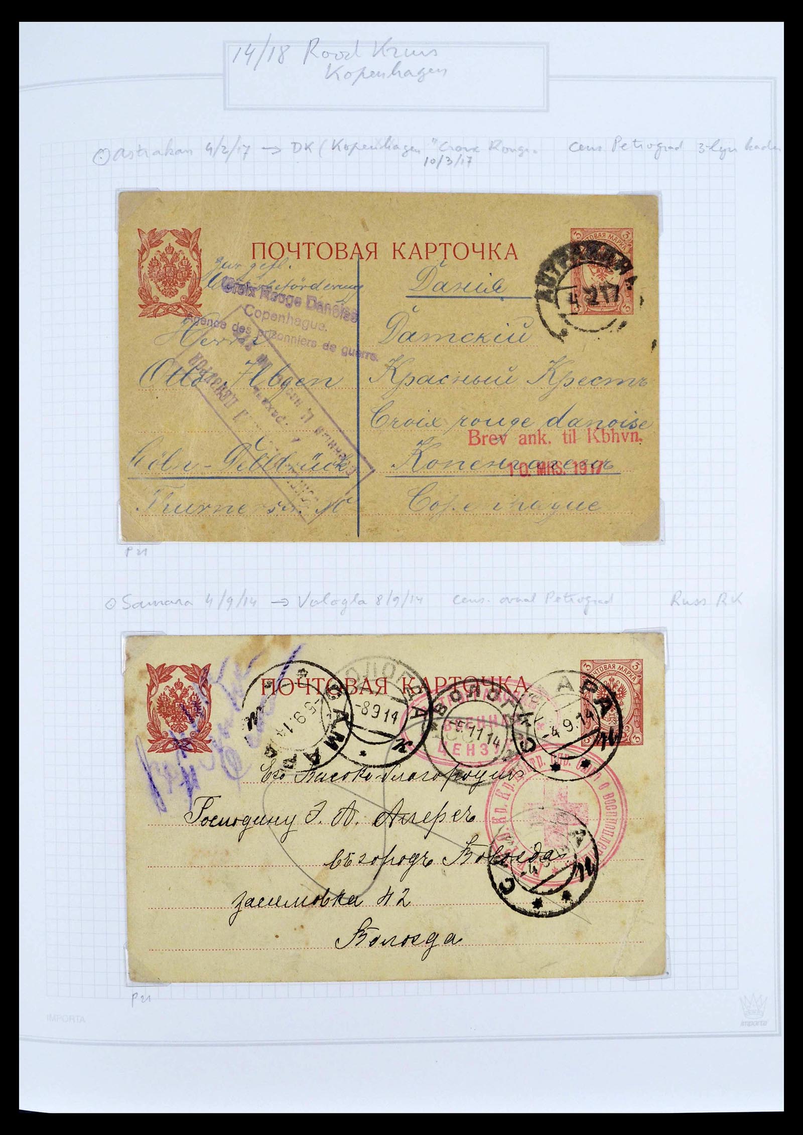 39308 0132 - Postzegelverzameling 39308 Rusland 1848-1945.