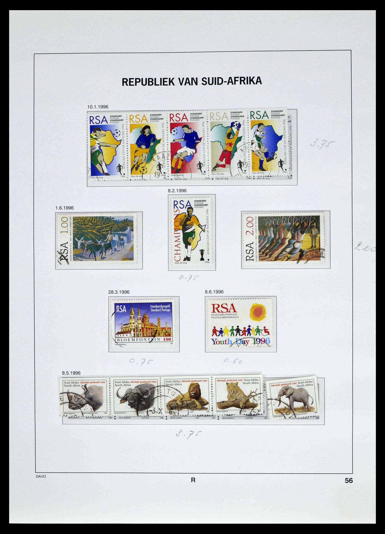 39327 0082 - Postzegelverzameling 39327 Zuid Afrika 1910-1998.