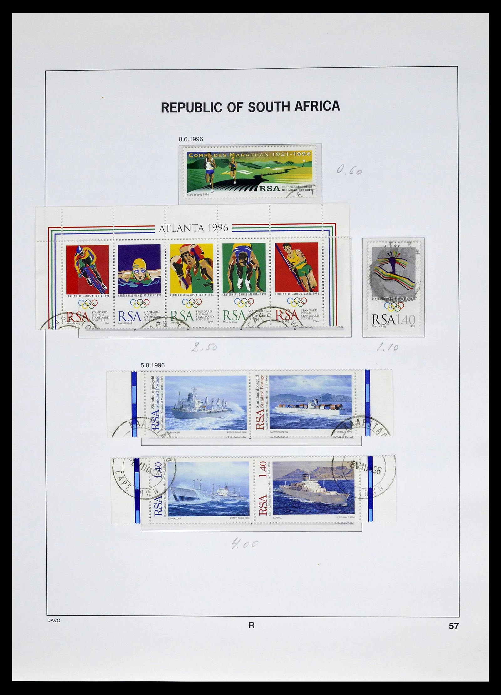 39327 0083 - Postzegelverzameling 39327 Zuid Afrika 1910-1998.