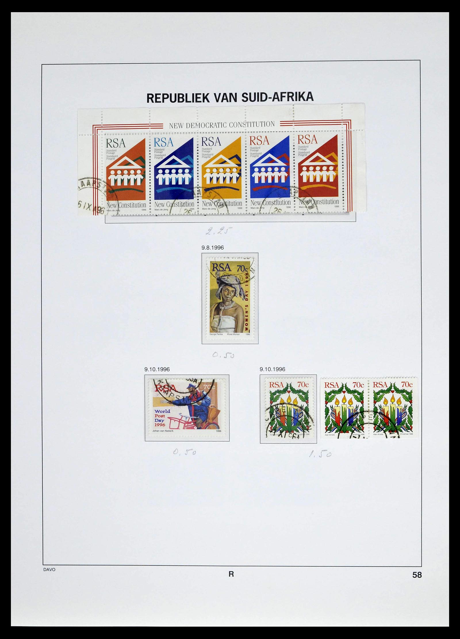 39327 0084 - Postzegelverzameling 39327 Zuid Afrika 1910-1998.