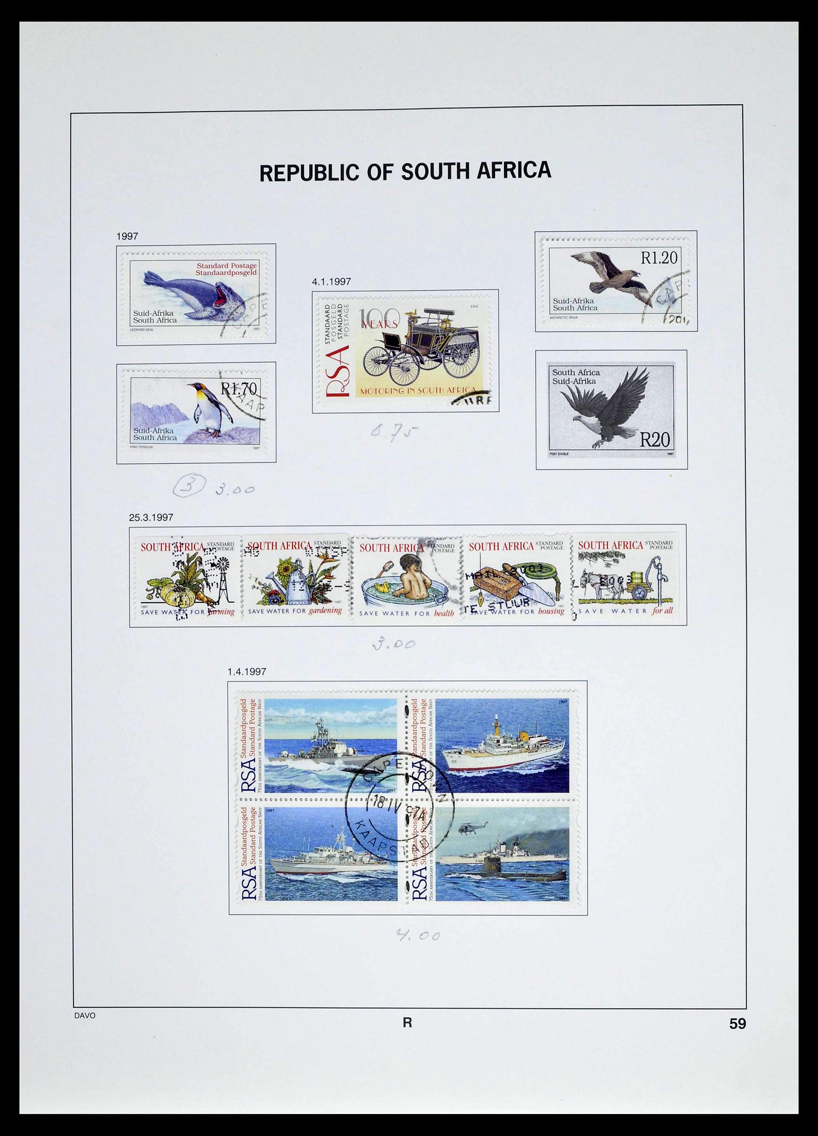 39327 0085 - Postzegelverzameling 39327 Zuid Afrika 1910-1998.