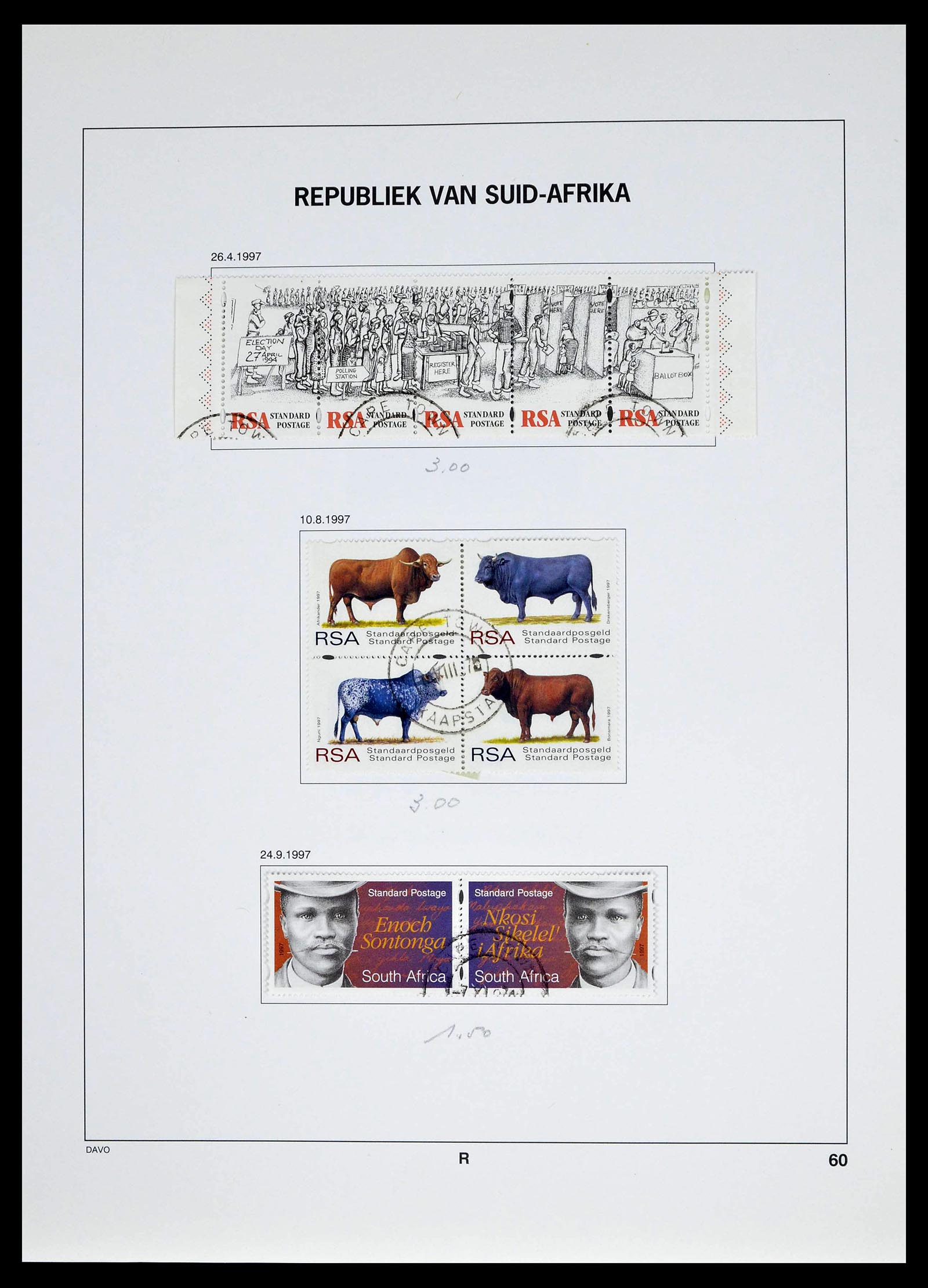 39327 0086 - Postzegelverzameling 39327 Zuid Afrika 1910-1998.