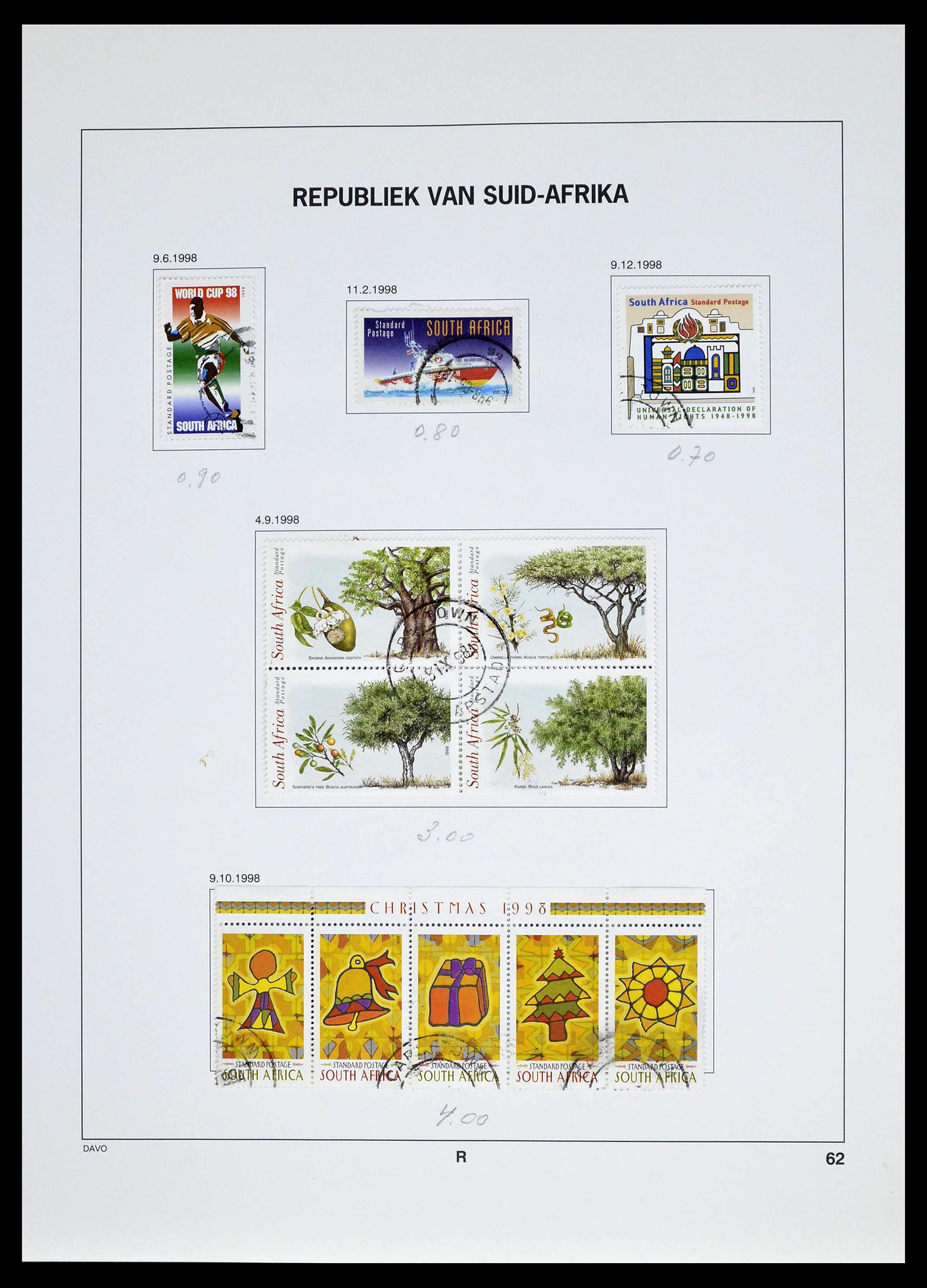 39327 0088 - Postzegelverzameling 39327 Zuid Afrika 1910-1998.