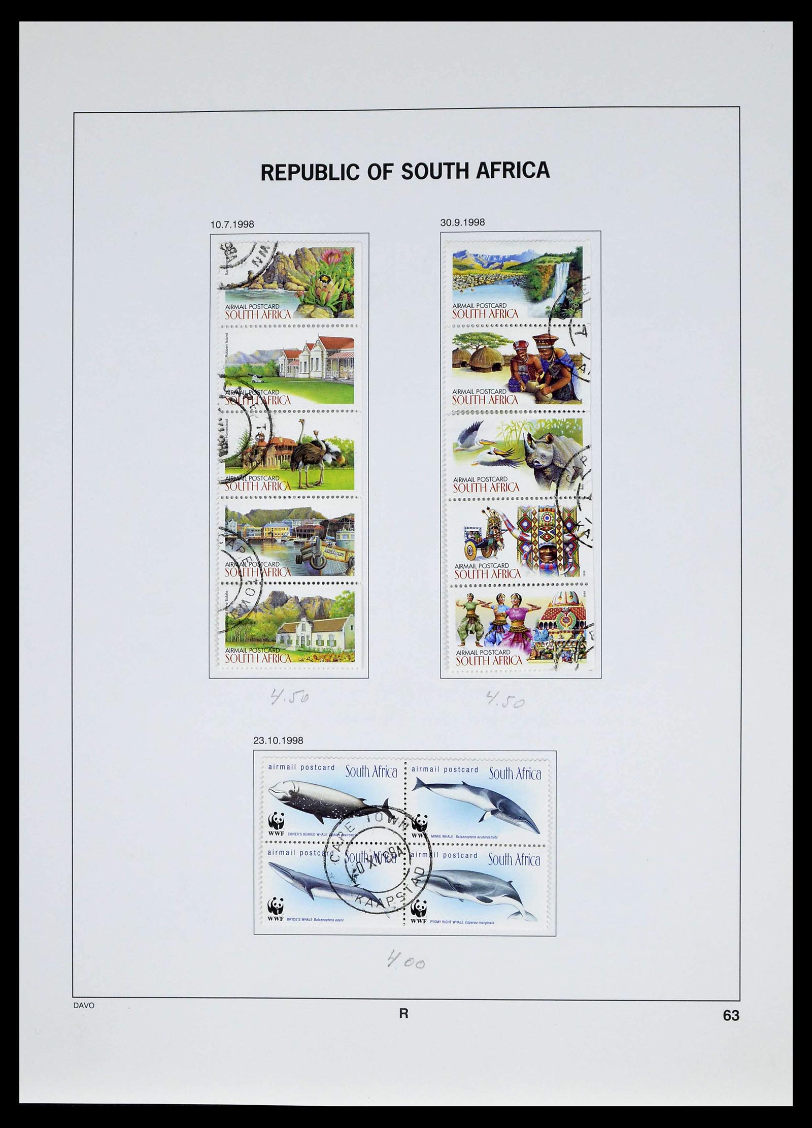 39327 0089 - Postzegelverzameling 39327 Zuid Afrika 1910-1998.