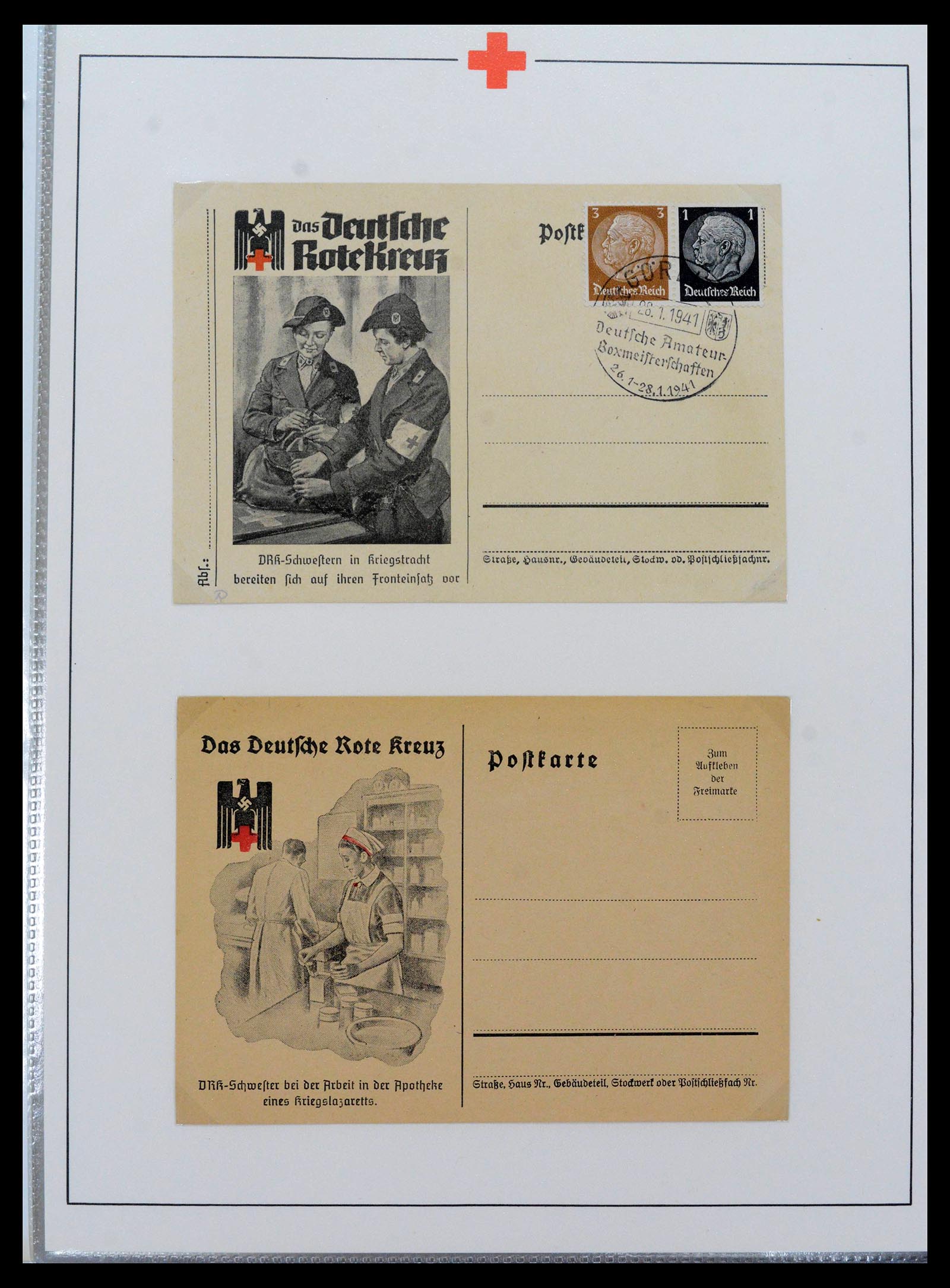 39333 0007 - Postzegelverzameling 39333 Motief Rode Kruis 1917-1980.