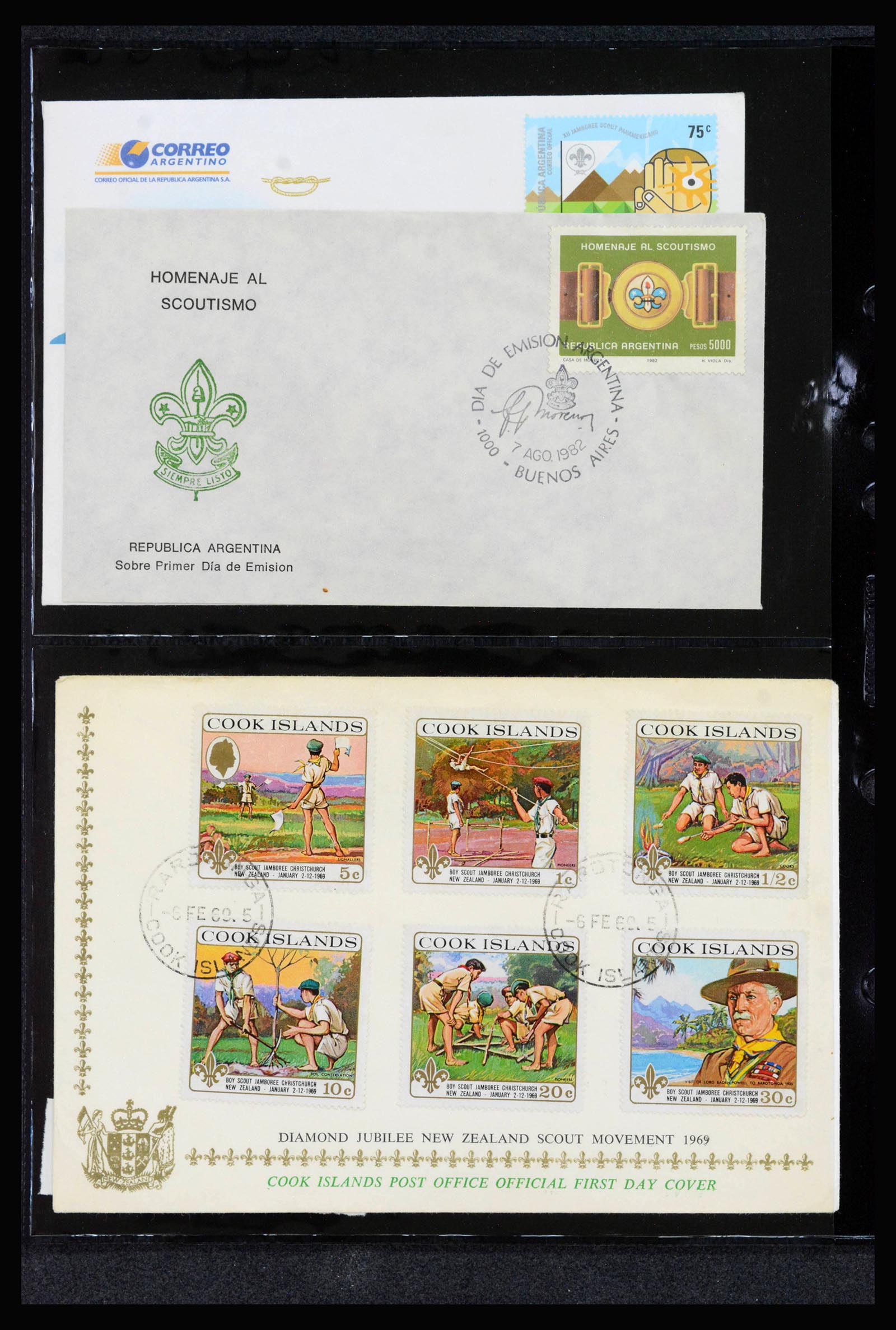 39334 0002 - Stamp collection 39334 Thematics scouting 1950-2000.