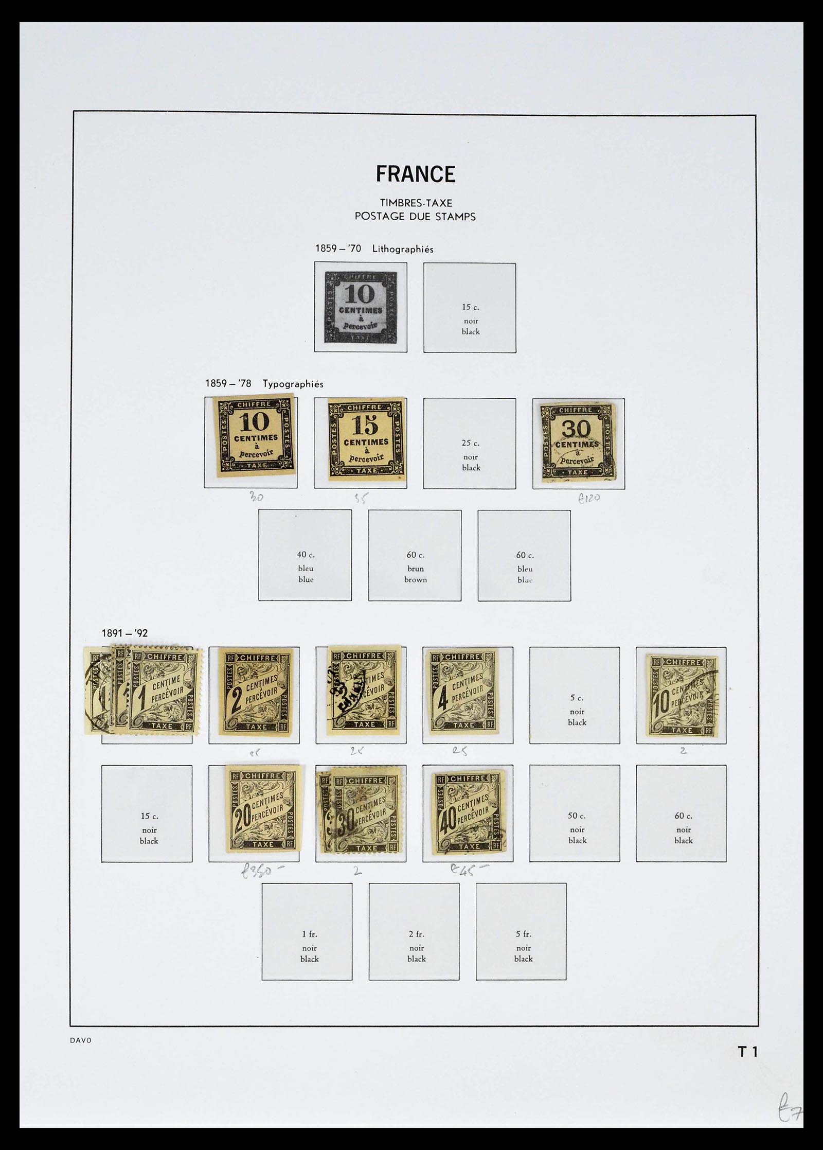 39335 0073 - Postzegelverzameling 39335 Frankrijk 1849-1969.