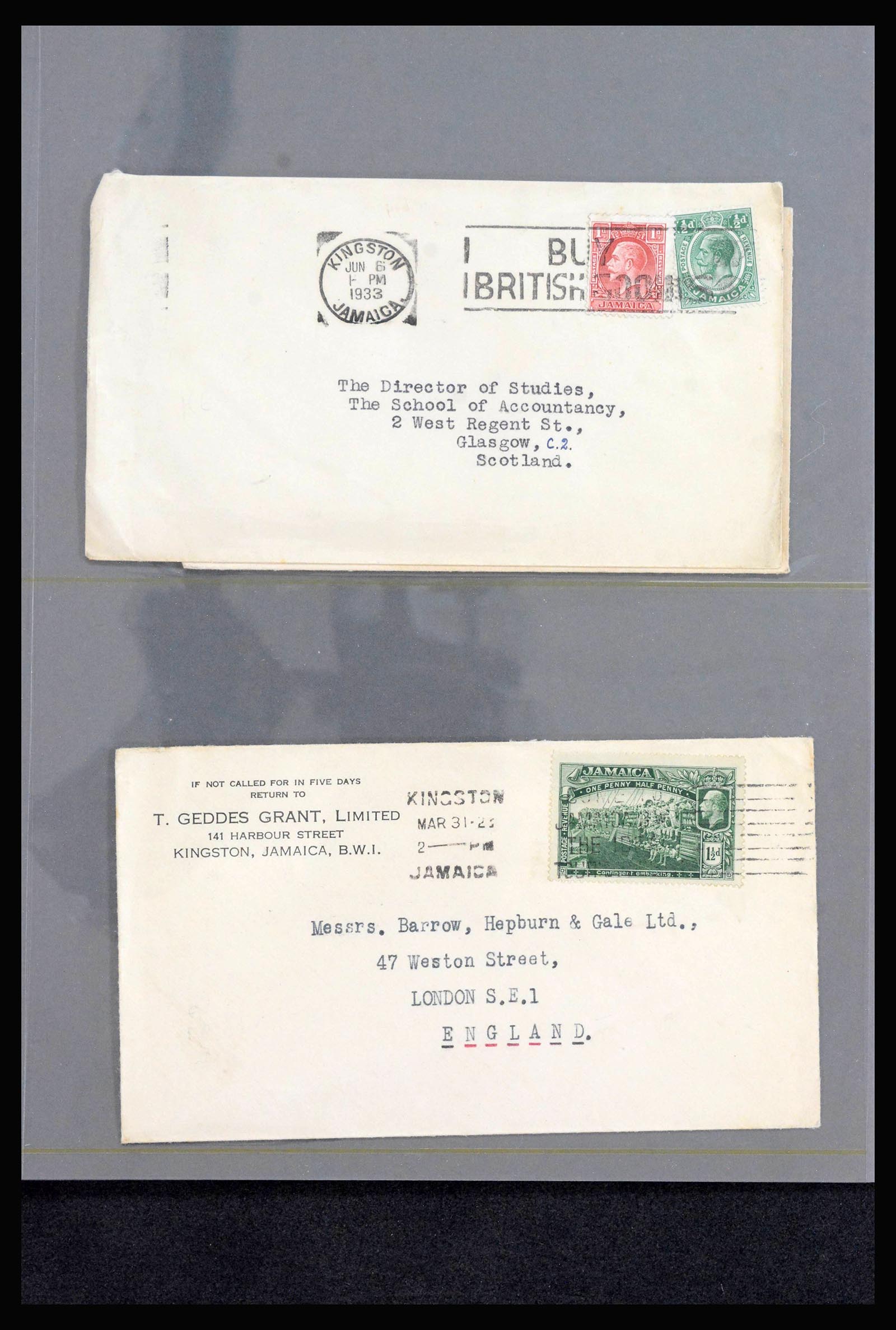 39337 0012 - Stamp collection 39337 Jamaica covers 1810(!)-1980.