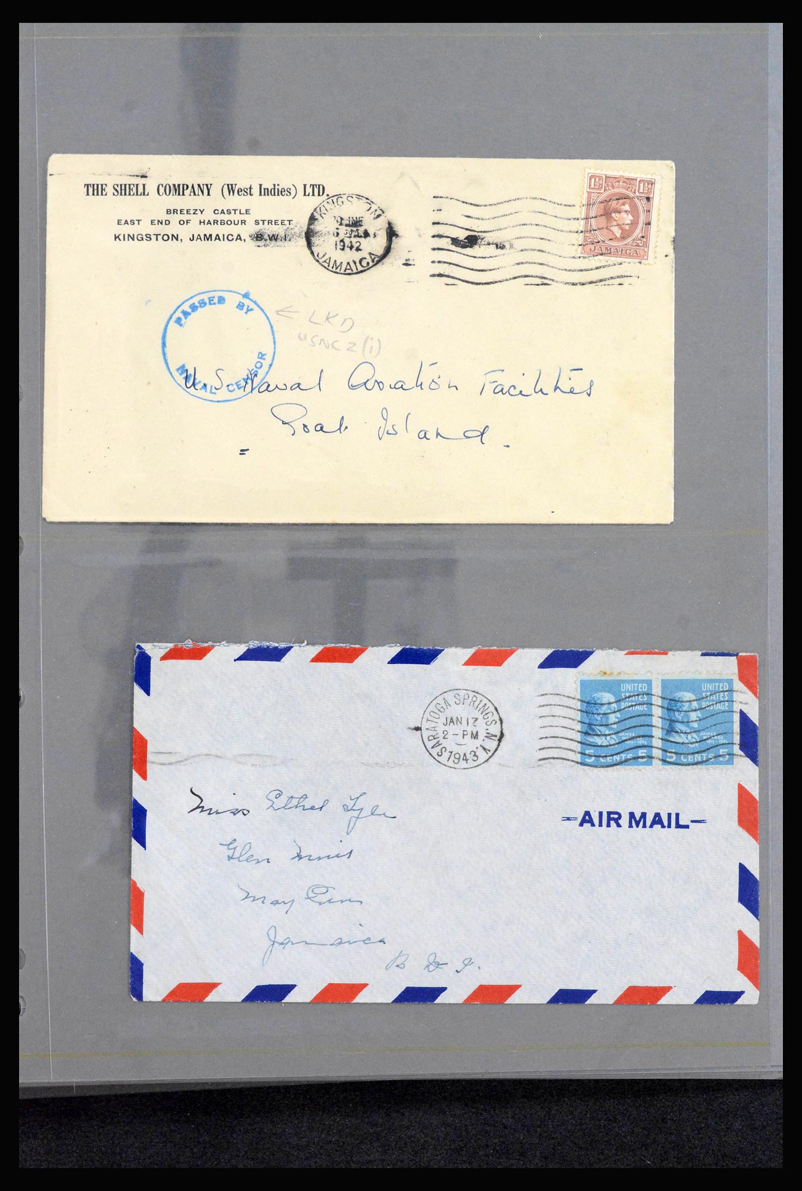 39337 0019 - Stamp collection 39337 Jamaica covers 1810(!)-1980.