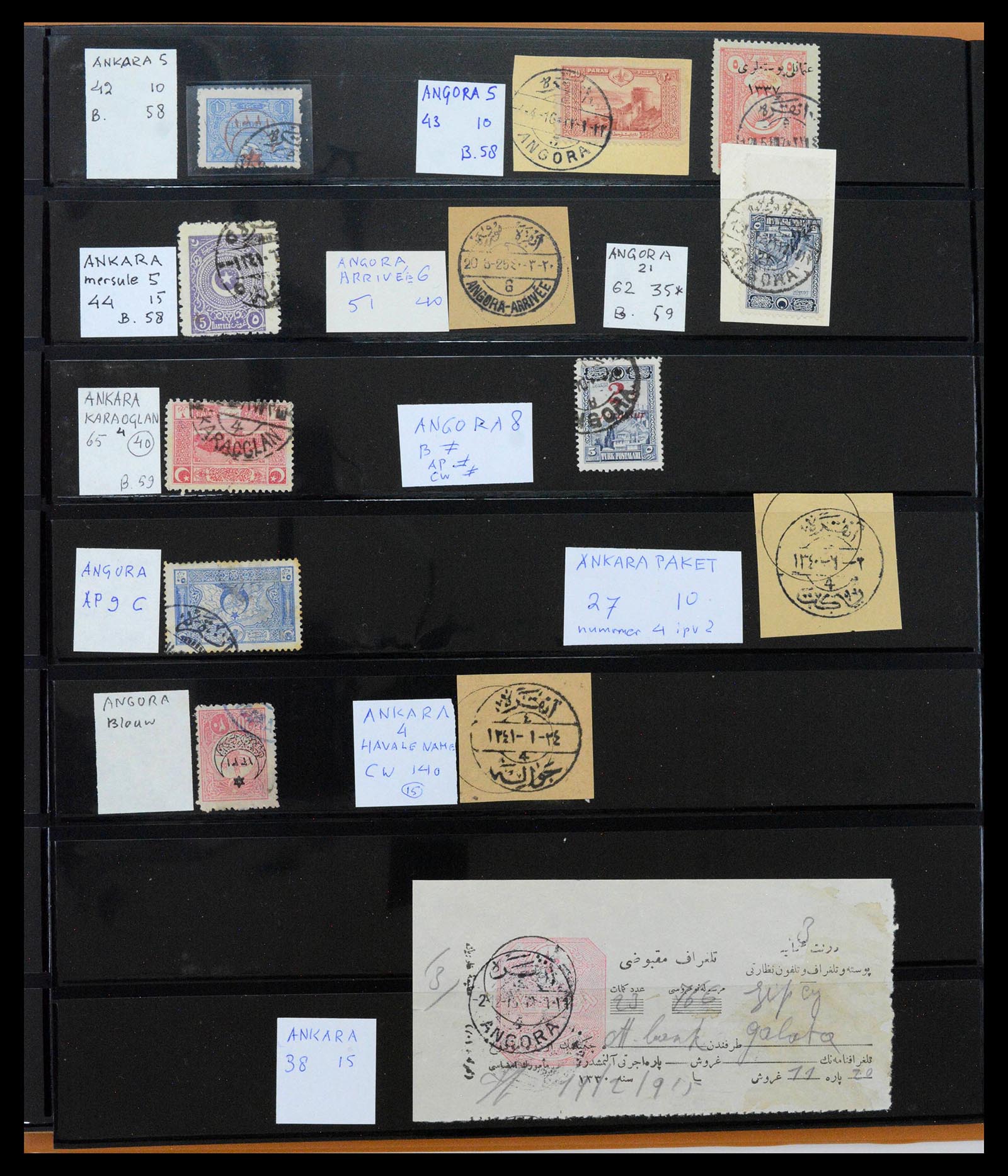 39345 0027 - Postzegelverzameling 39345 Turkije supercollectie stempels 1865-1930.