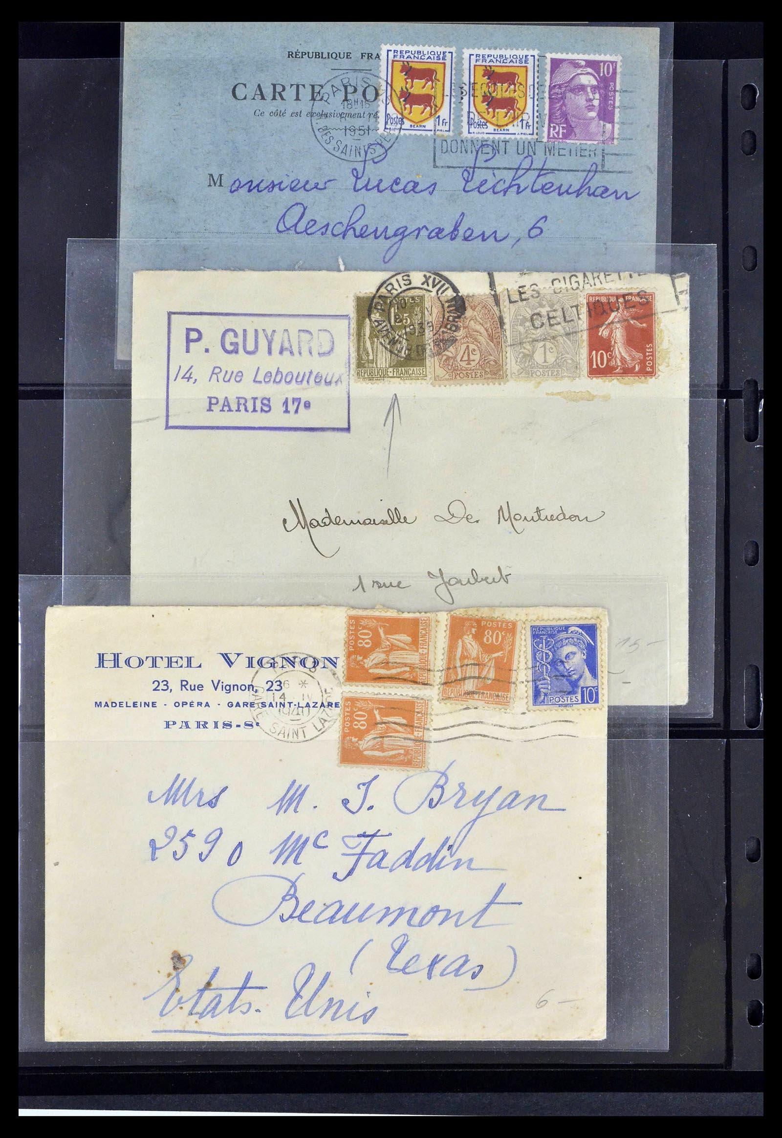 39367 0075 - Postzegelverzameling 39367 Frankrijk brieven 1853-1960.