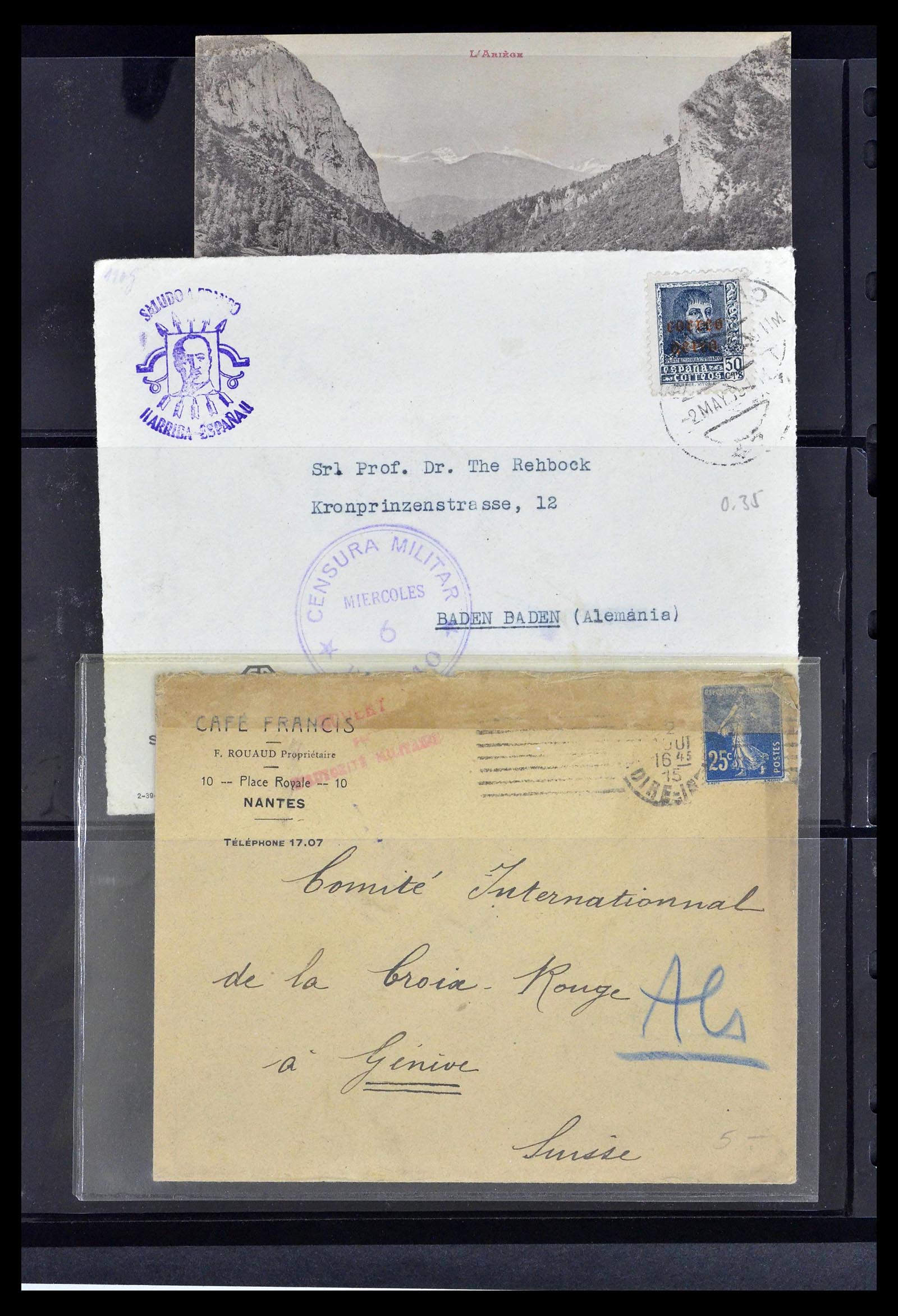 39367 0077 - Postzegelverzameling 39367 Frankrijk brieven 1853-1960.