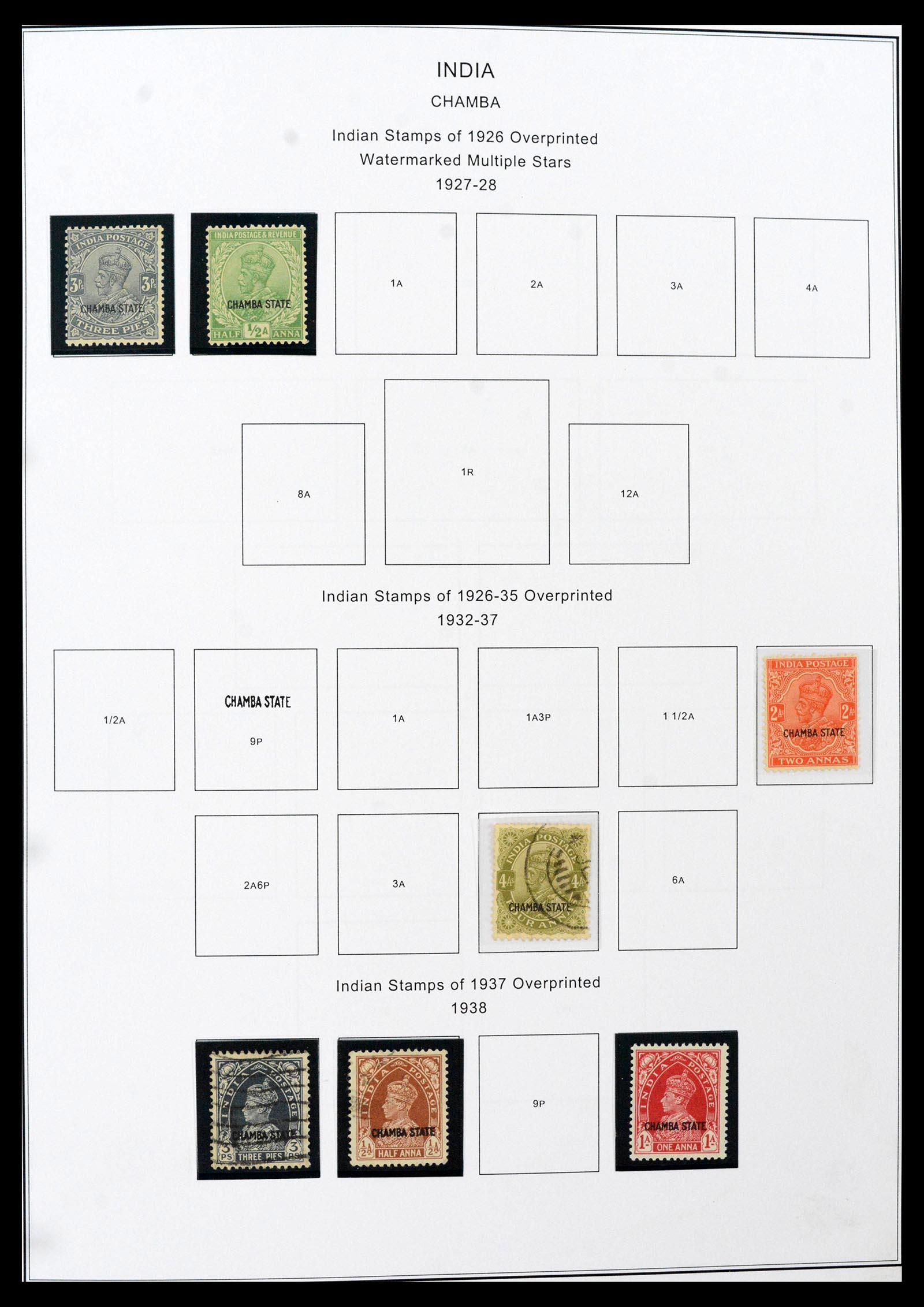 39379 0100 - Stamp collection 39379 India and States 1854-1968.