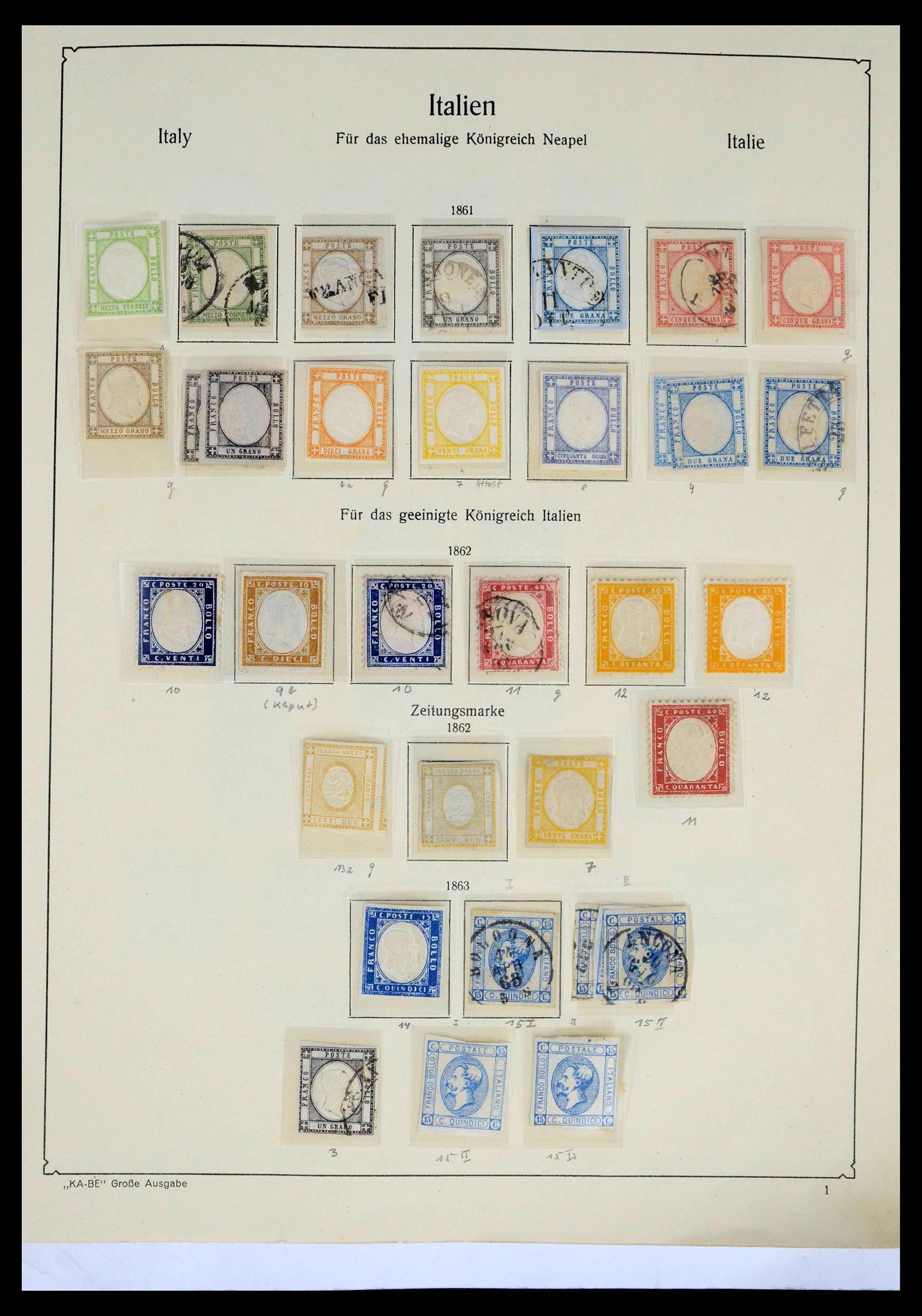 39380 0011 - Stamp collection 39380 Italy and territories 1852-1972.