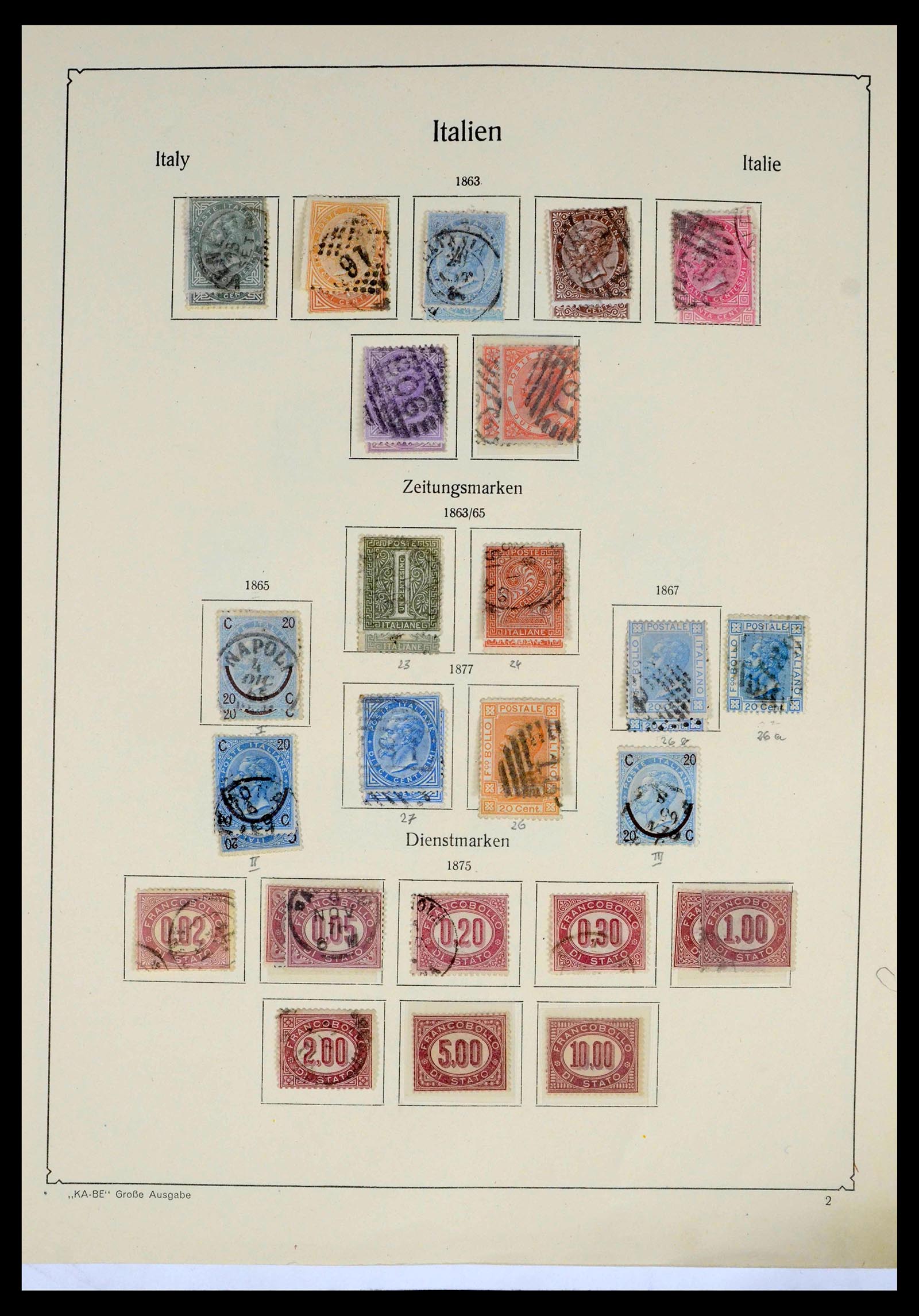 39380 0012 - Stamp collection 39380 Italy and territories 1852-1972.